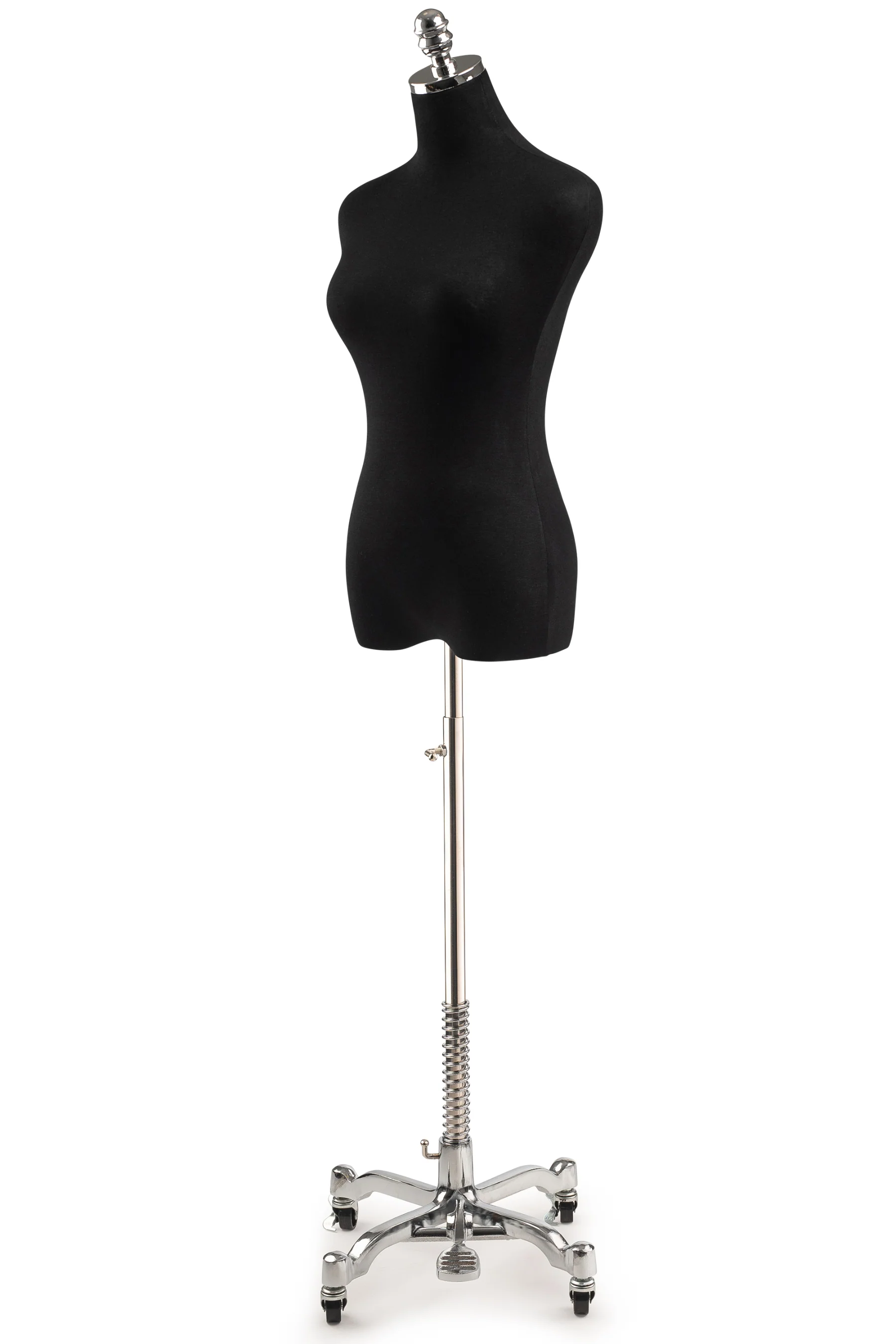 Female Display Dress Form on Metal Rolling Base - Image 17