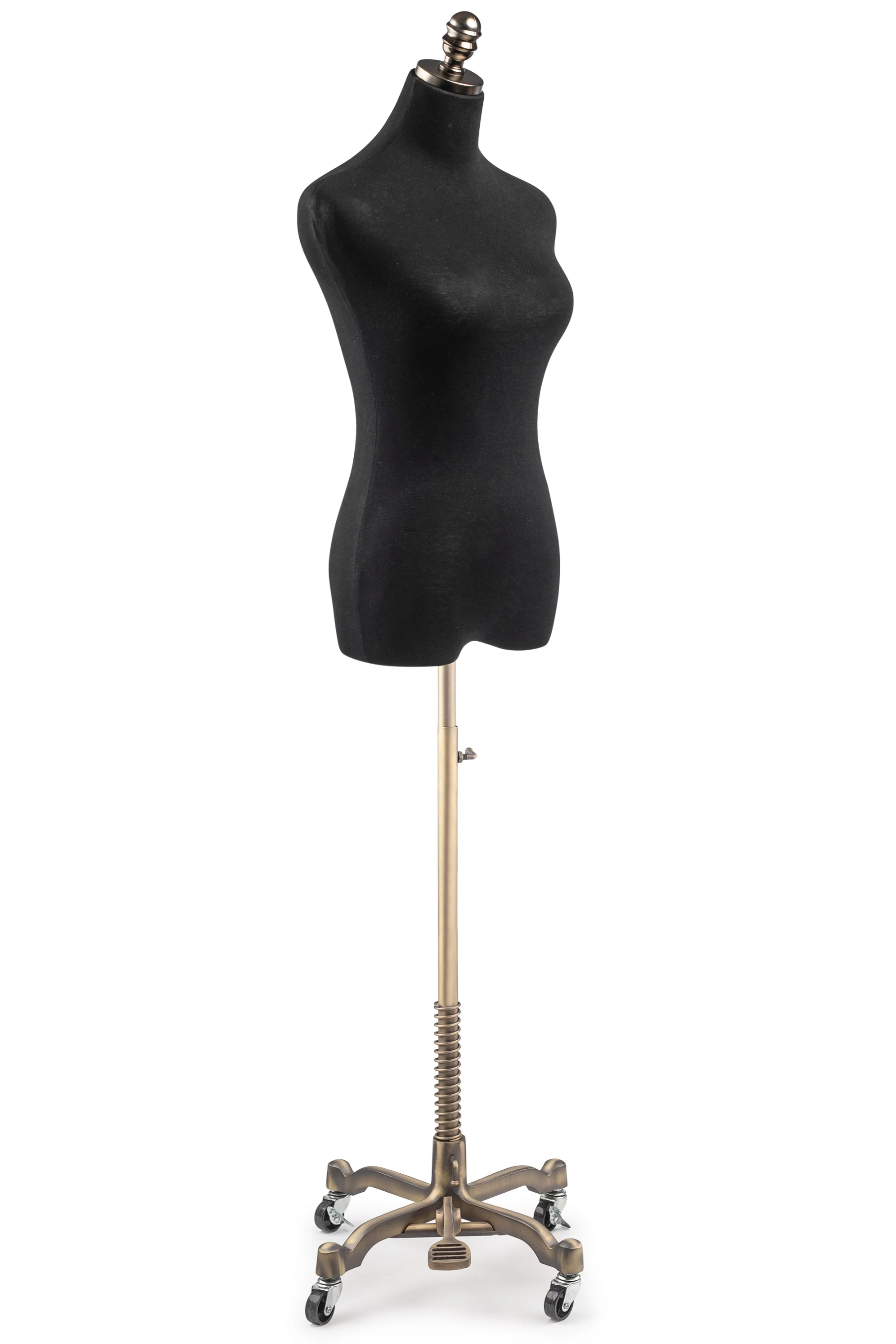 Female Display Dress Form on Metal Rolling Base - Image 9