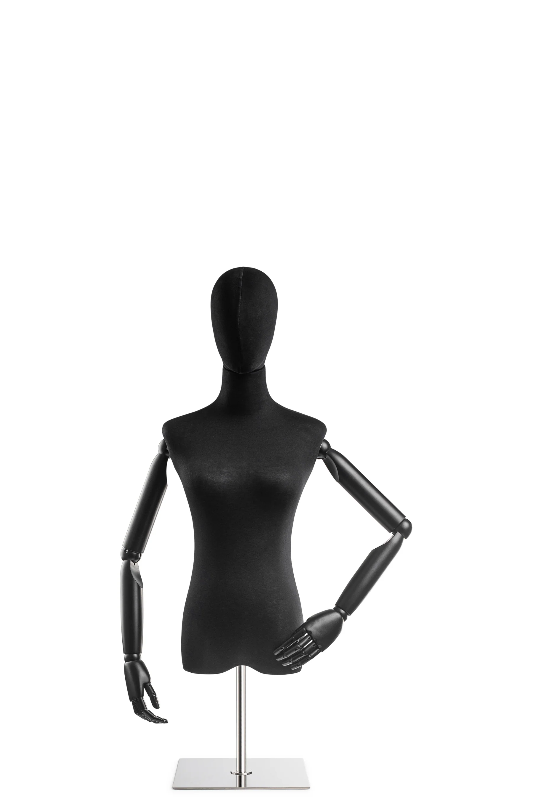 Female Display Dress Form on Metal Tabletop Base (Head & Arms Version) - Image 15