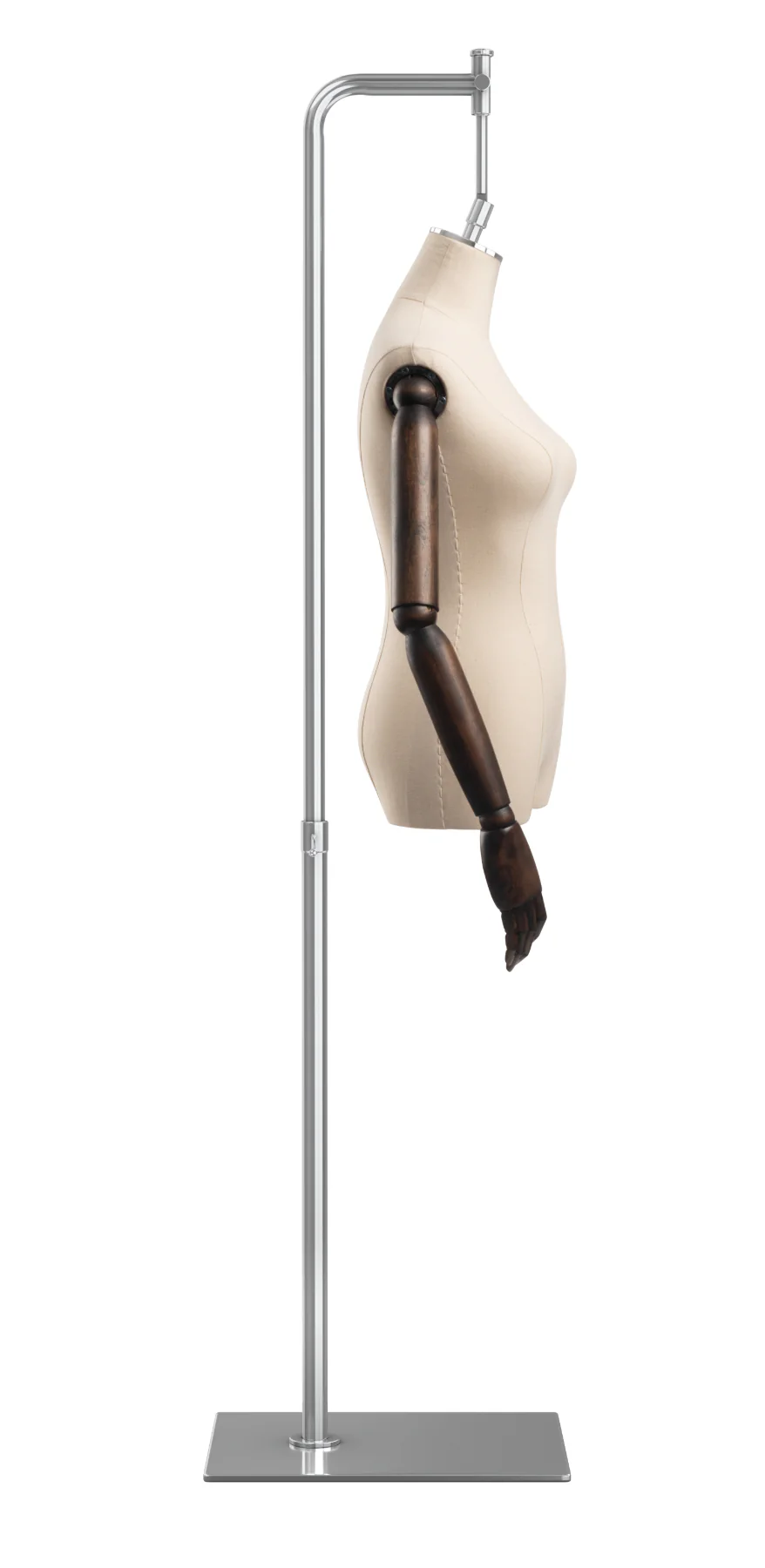 Female Display Dress Form on Metal Hanging Base (Head & Arms Version) - Image 28