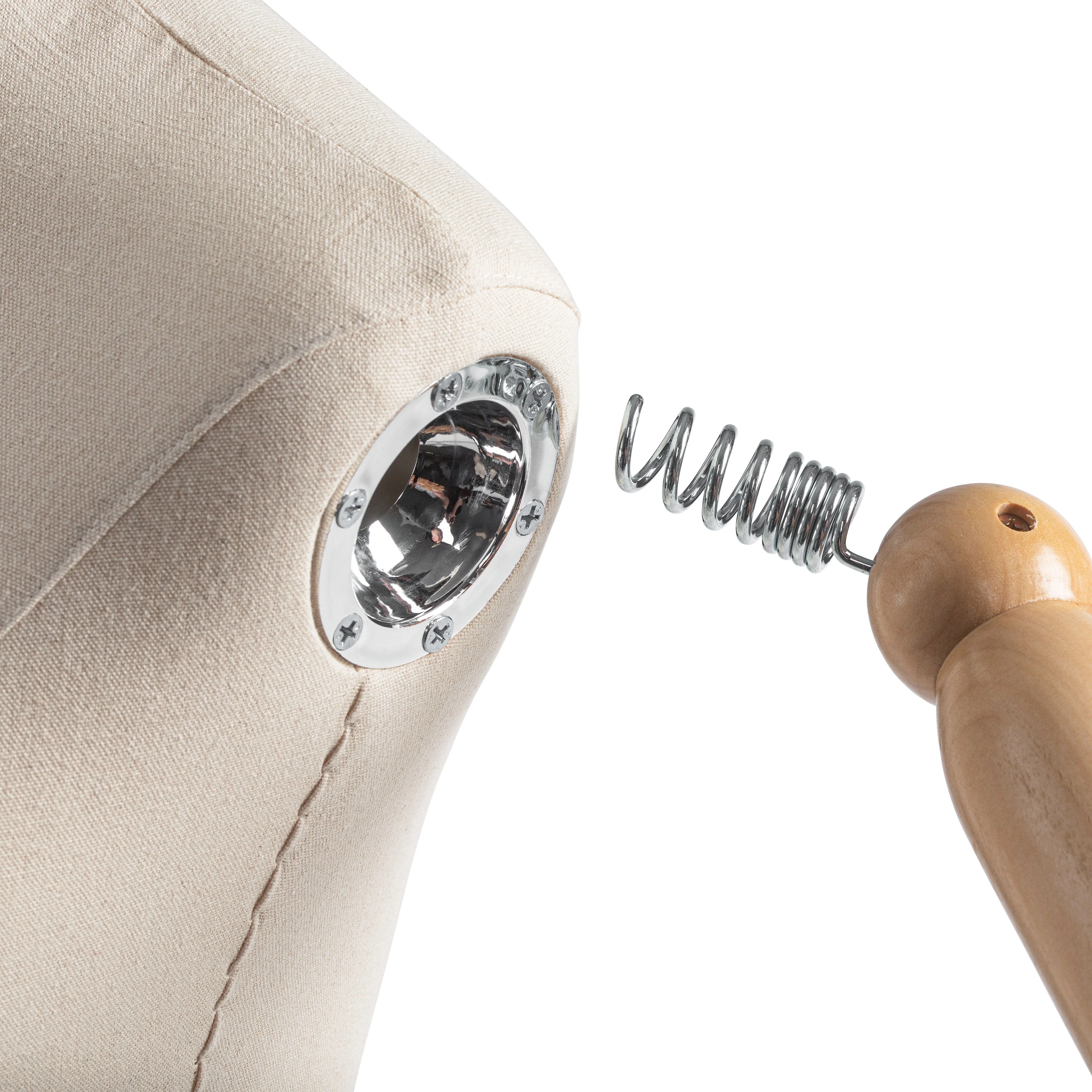 Female Display Dress Form on Metal Tabletop Base (Head & Arms Version) - Image 22