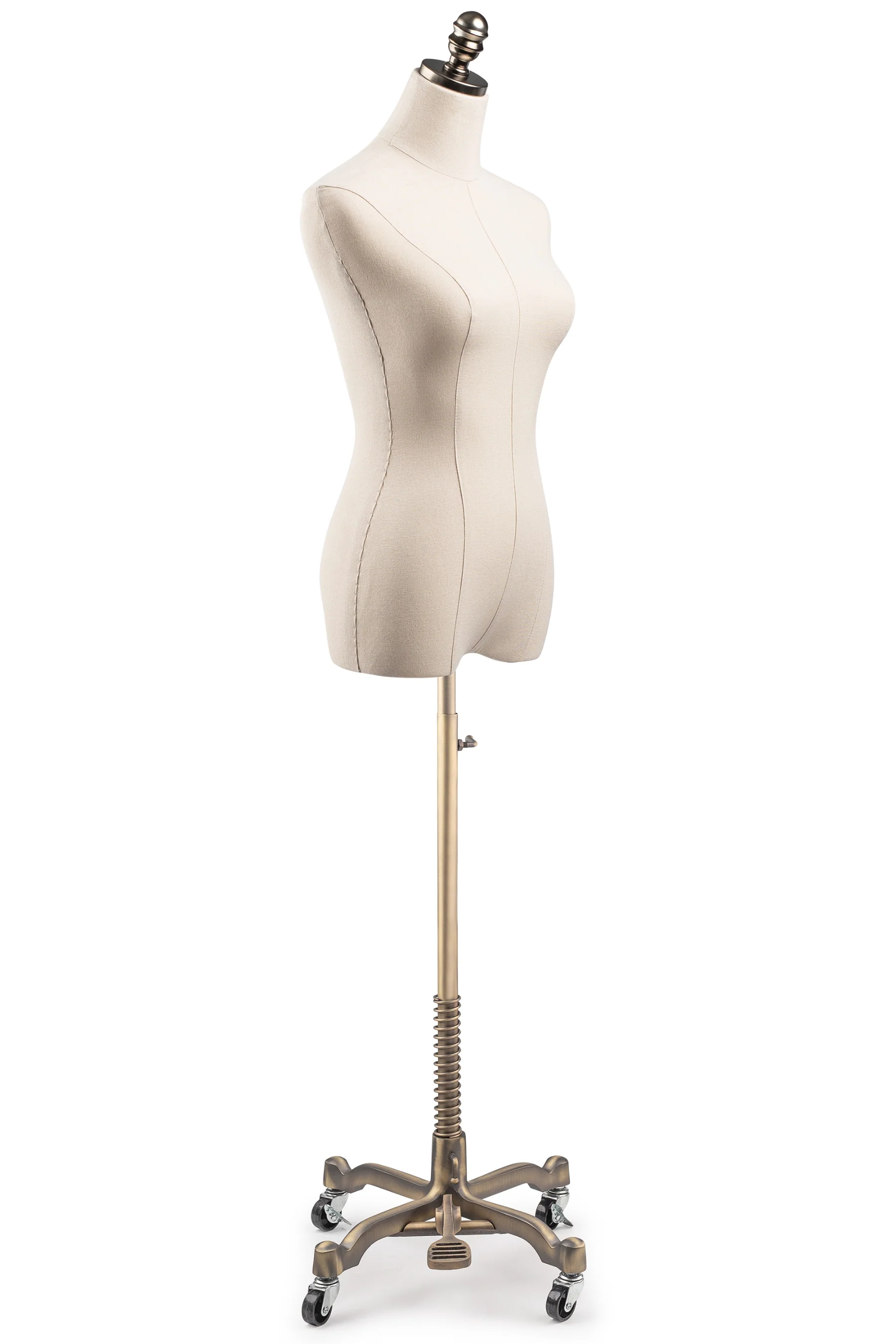 Female Display Dress Form on Metal Rolling Base - Image 10