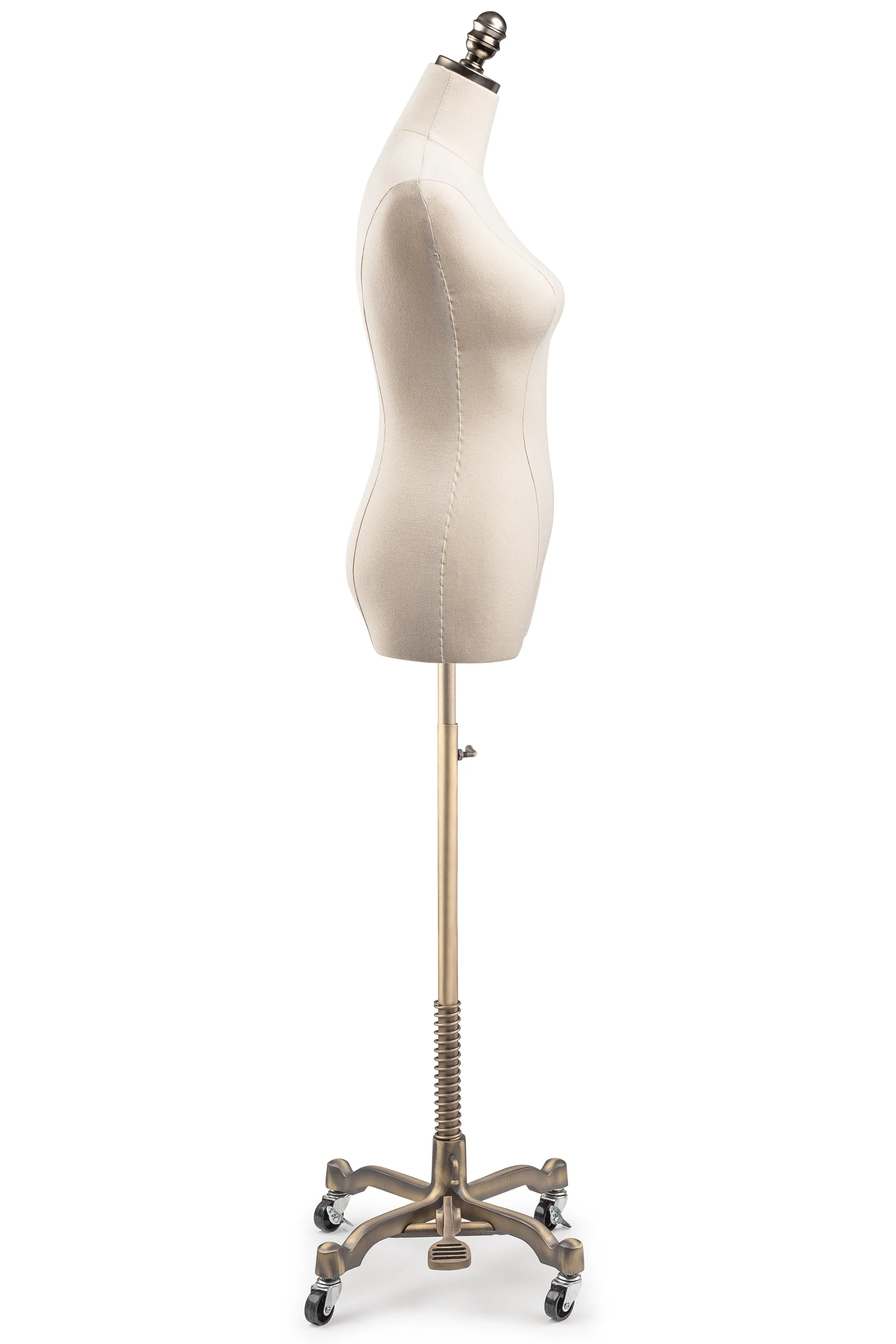 Female Display Dress Form on Metal Rolling Base - Image 12