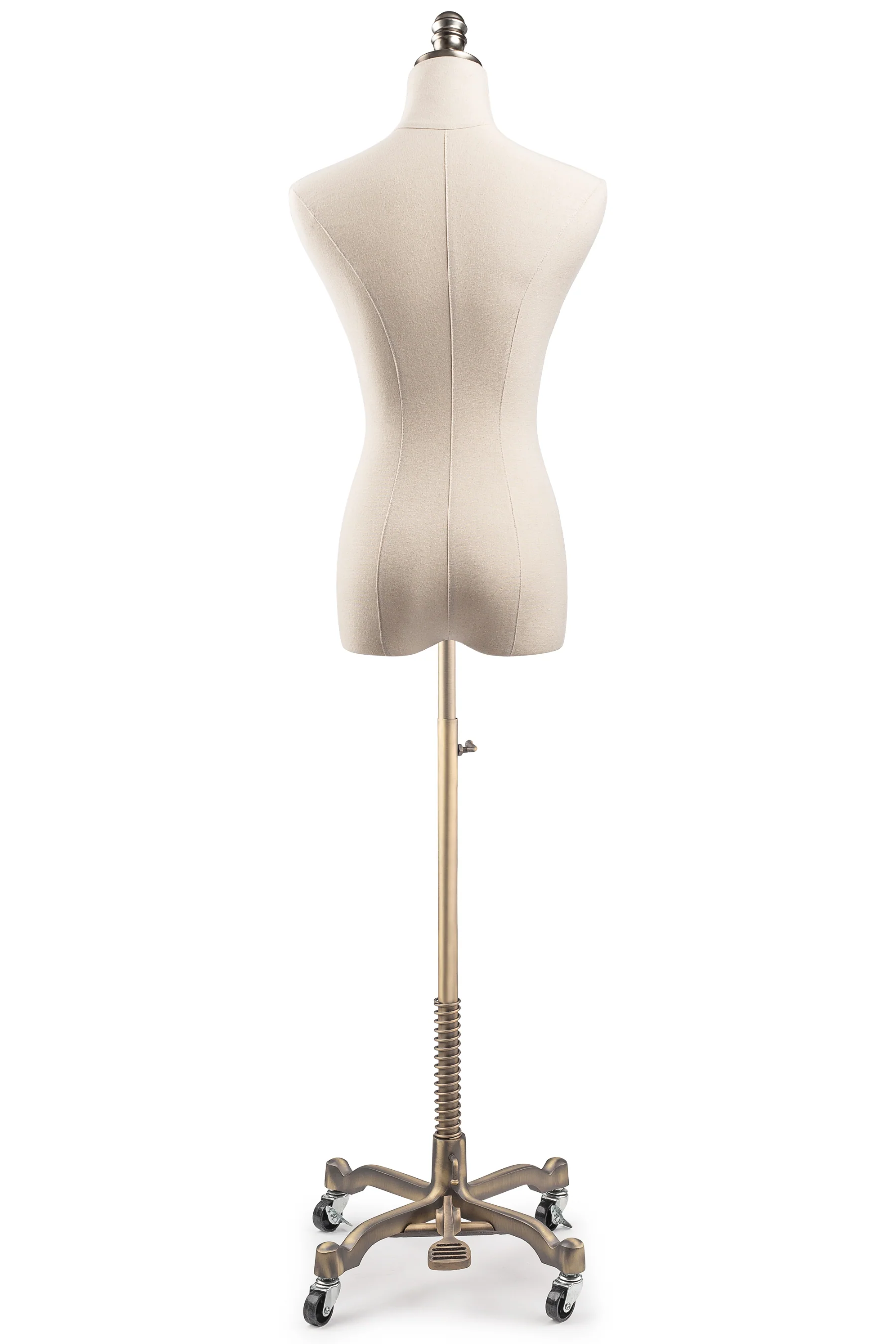 Female Display Dress Form on Metal Rolling Base - Image 13