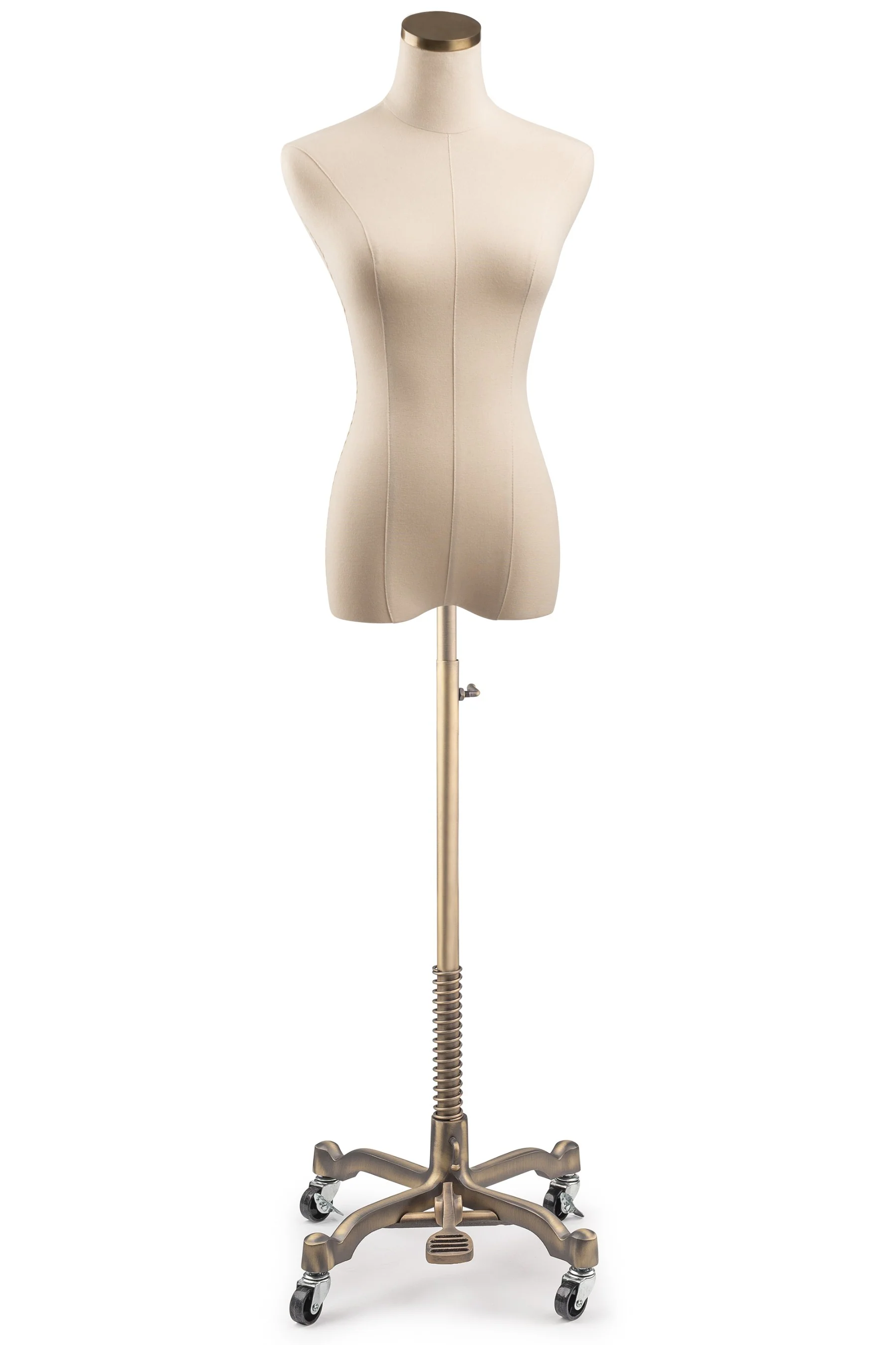Female Display Dress Form on Metal Rolling Base - Image 14