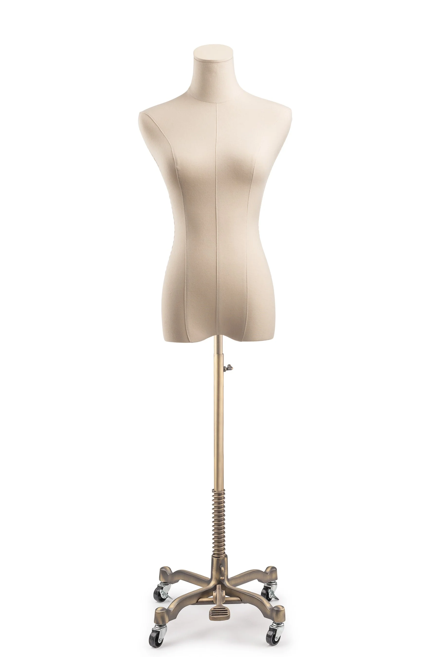 Female Display Dress Form on Metal Rolling Base - Image 15