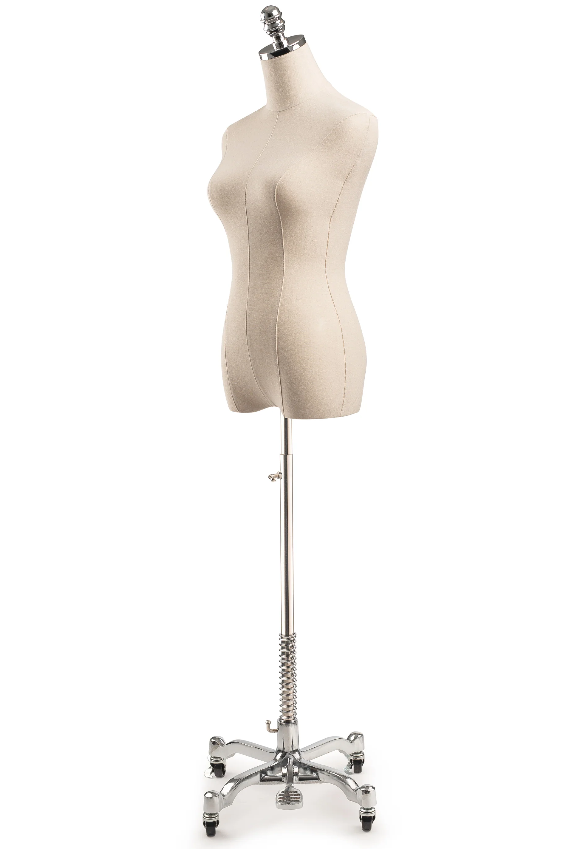 Female Display Dress Form on Metal Rolling Base - Image 19