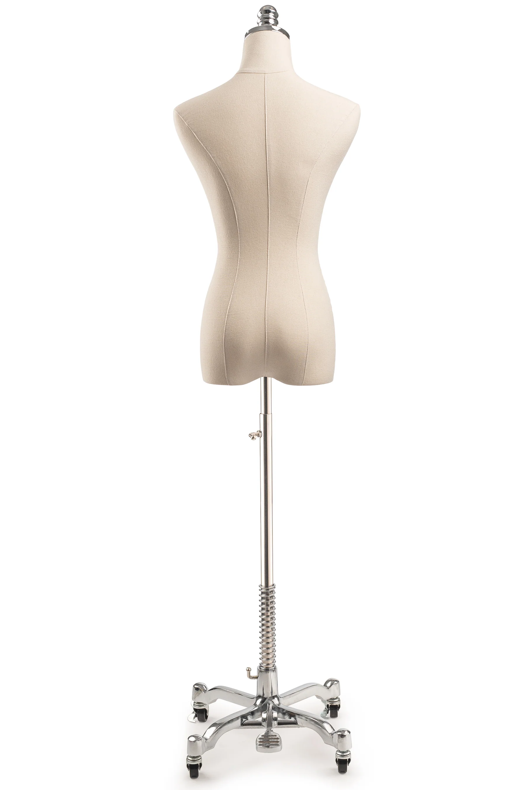 Female Display Dress Form on Metal Rolling Base - Image 21
