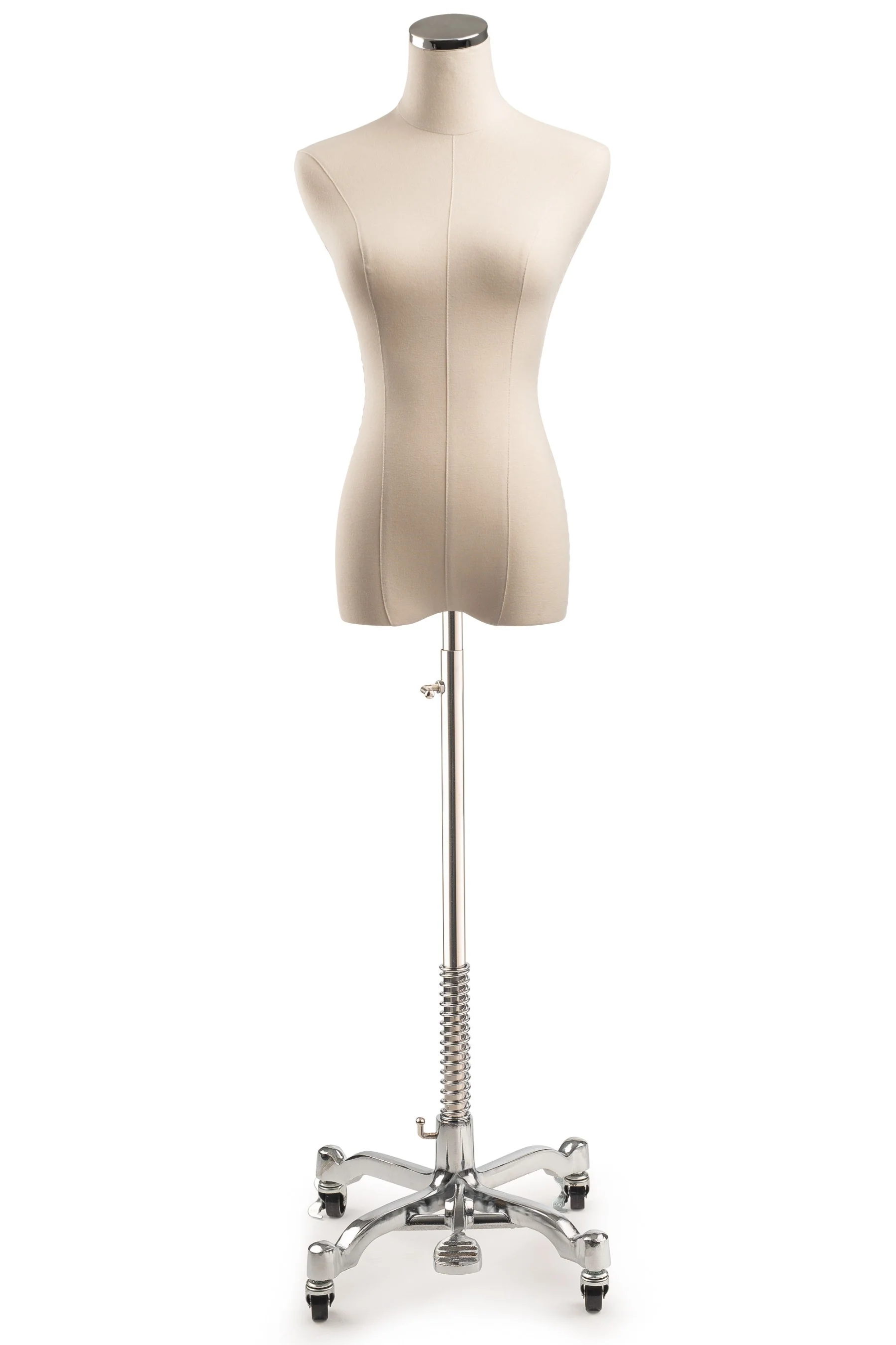 Female Display Dress Form on Metal Rolling Base - Image 22