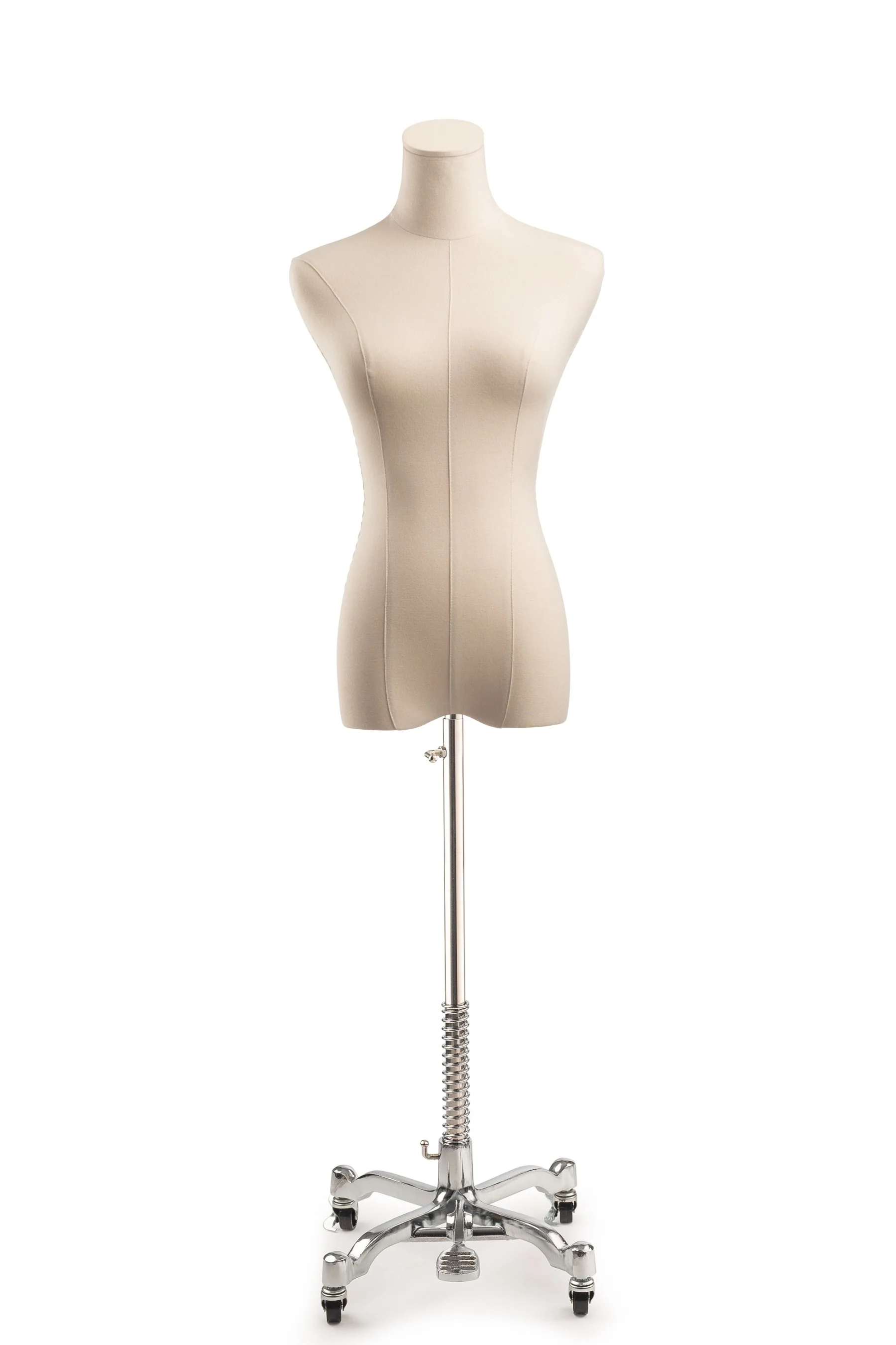 Female Display Dress Form on Metal Rolling Base - Image 23