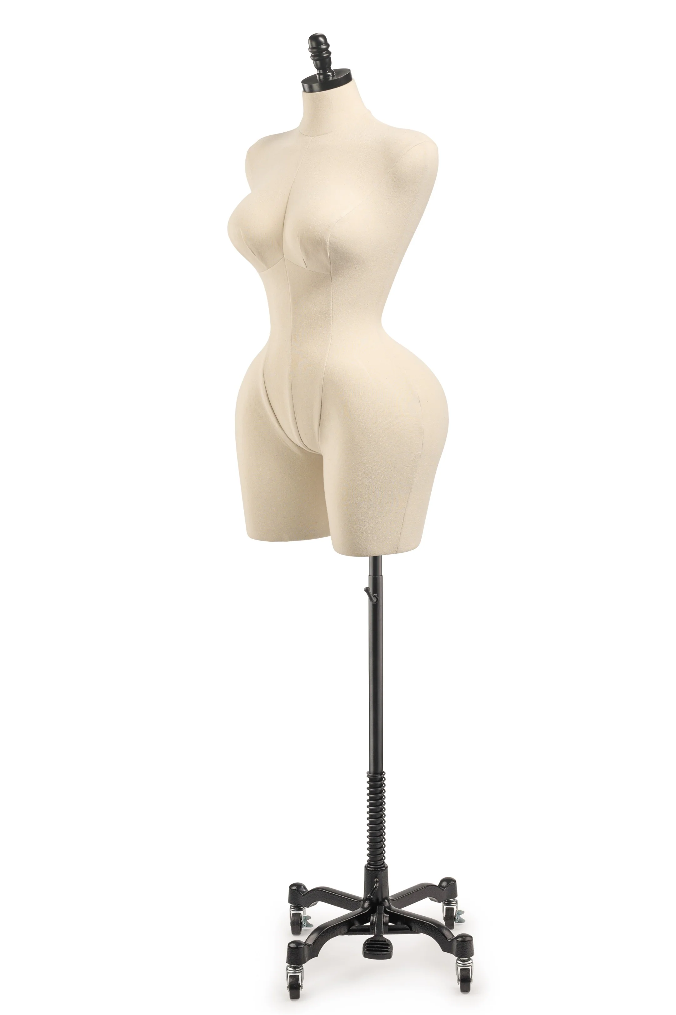 Female Display Dress Form on Metal Rolling Base - Image 26