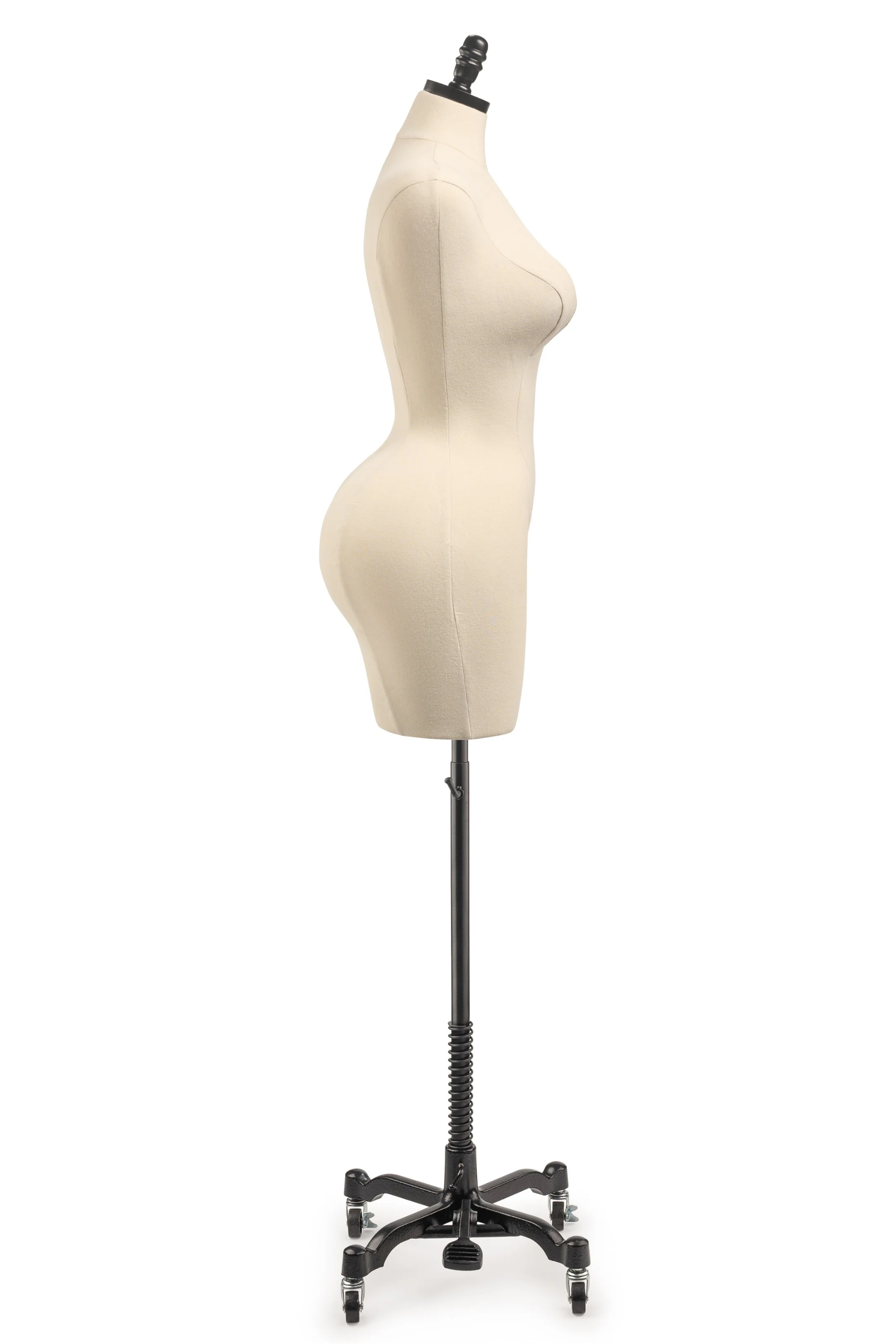 Female Display Dress Form on Metal Rolling Base - Image 27