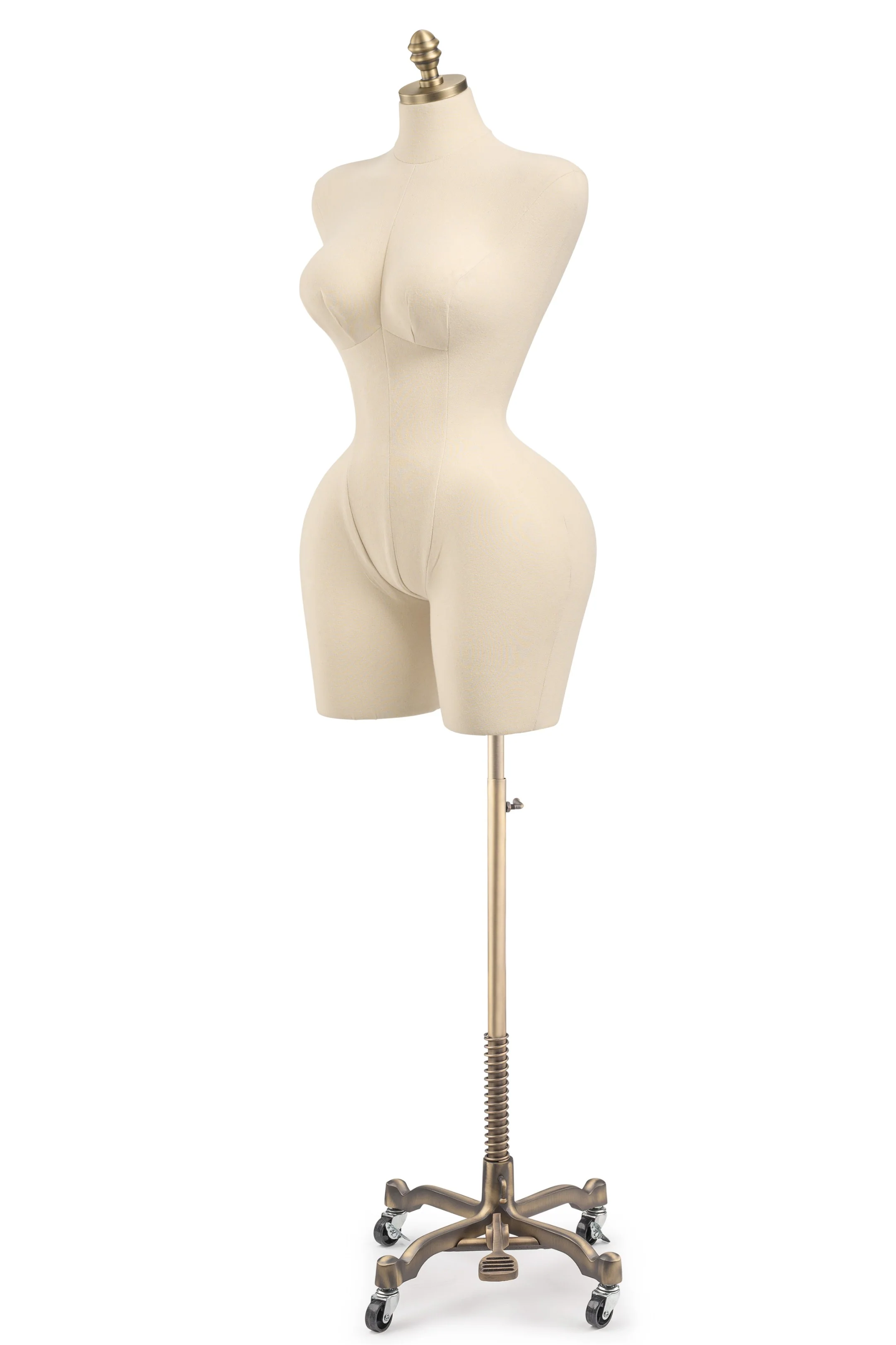 Female Display Dress Form on Metal Rolling Base - Image 30