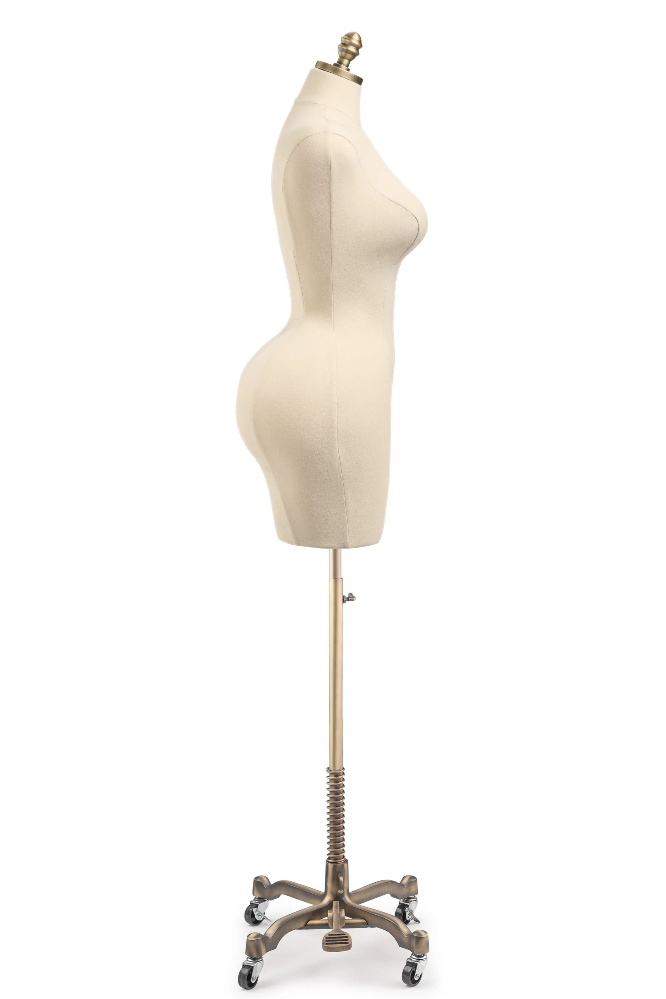 Female Display Dress Form on Metal Rolling Base - Image 31