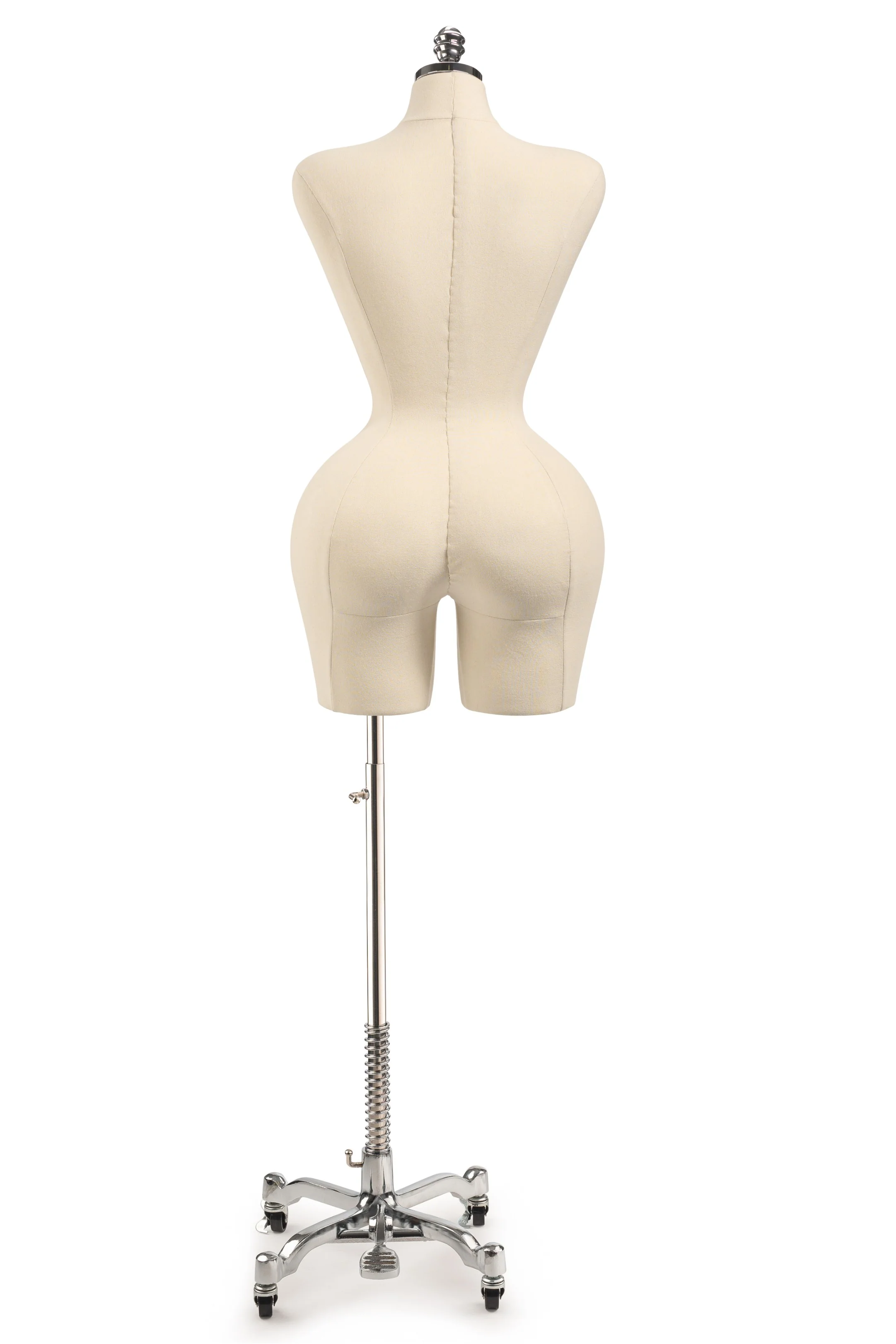 Female Display Dress Form on Metal Rolling Base - Image 36