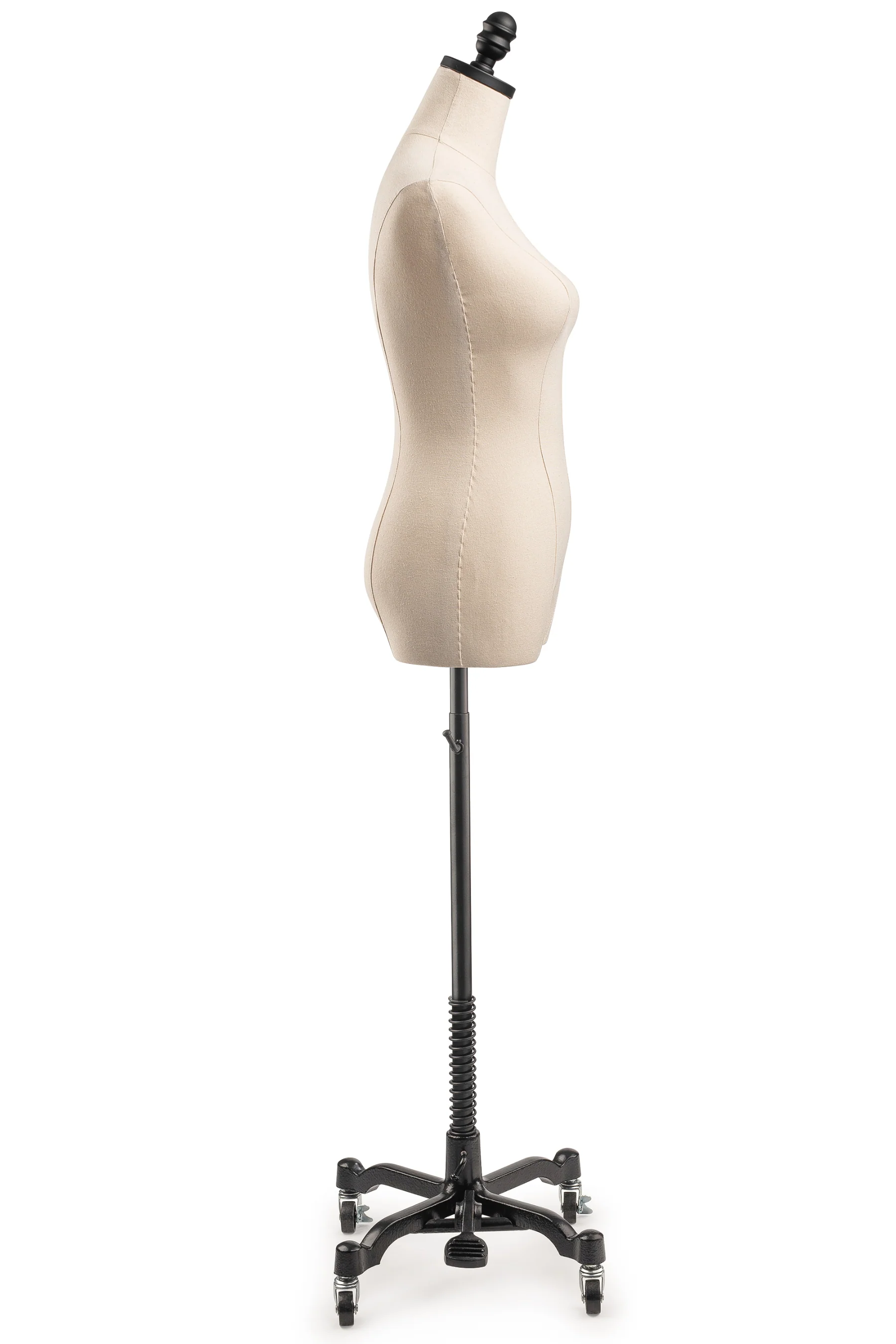 Female Display Dress Form on Metal Rolling Base - Image 4
