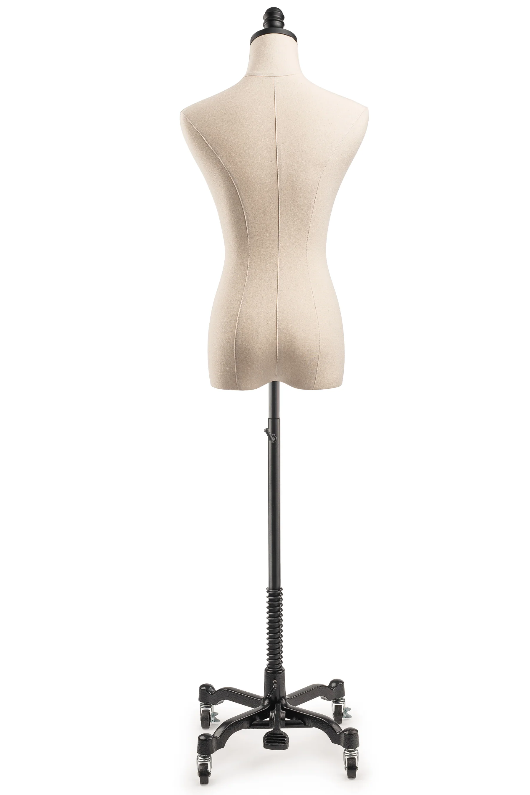 Female Display Dress Form on Metal Rolling Base - Image 5