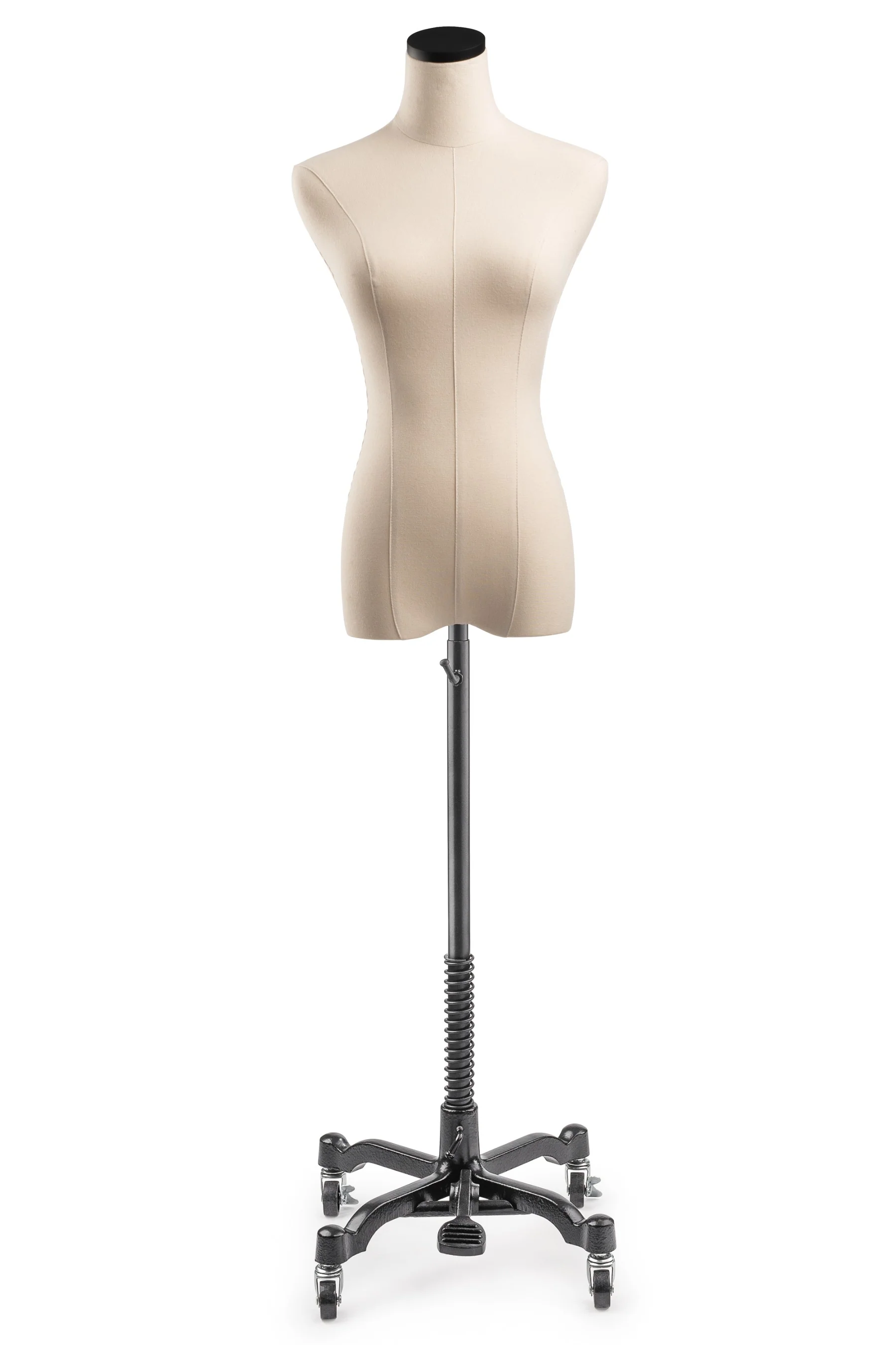Female Display Dress Form on Metal Rolling Base - Image 6