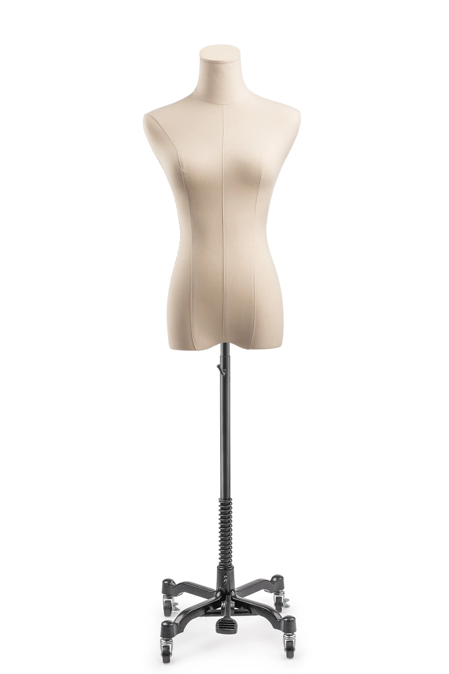 Female Display Dress Form on Metal Rolling Base - Image 7