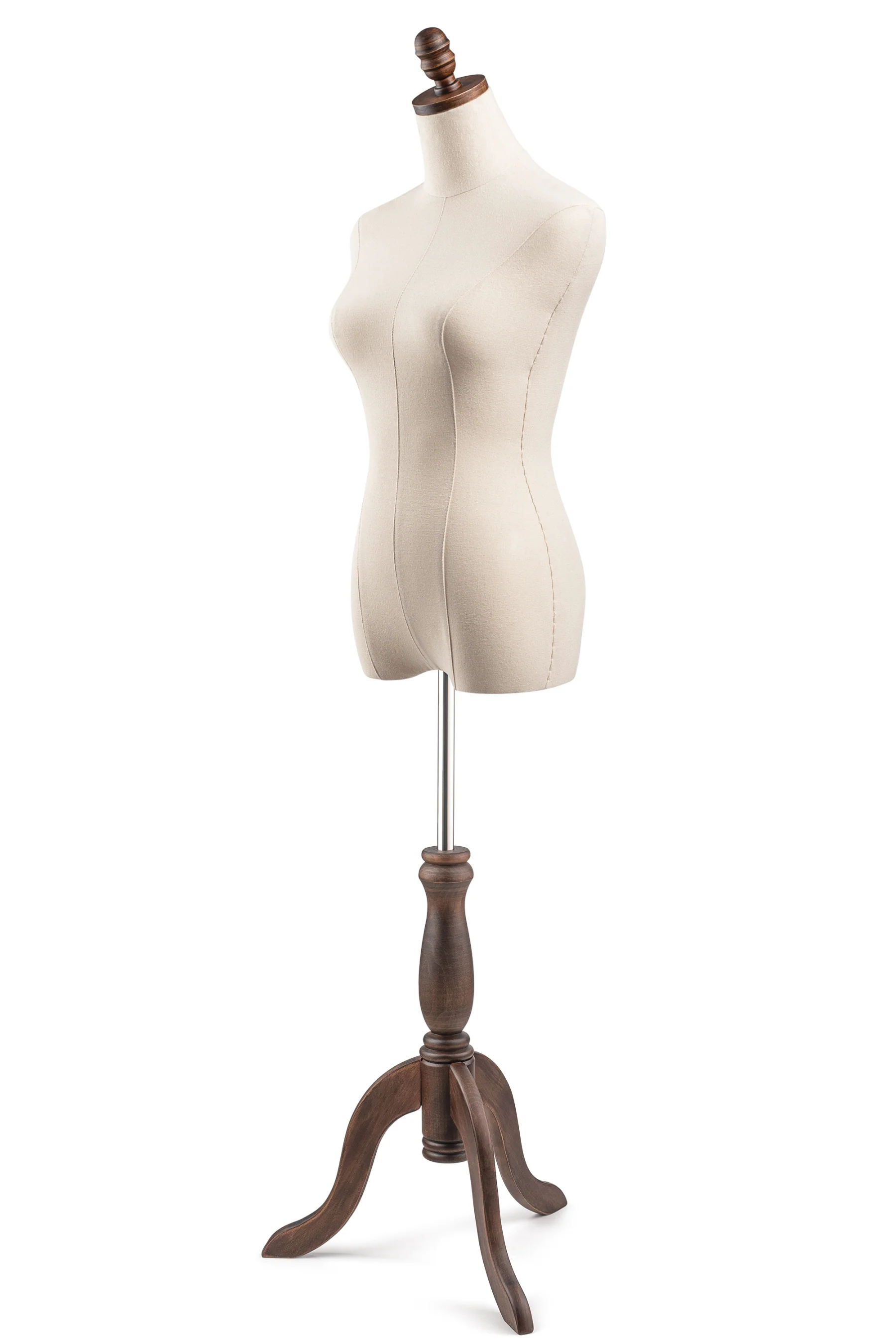 Female Display Dress Form on Wood Tripod Base - Image 7
