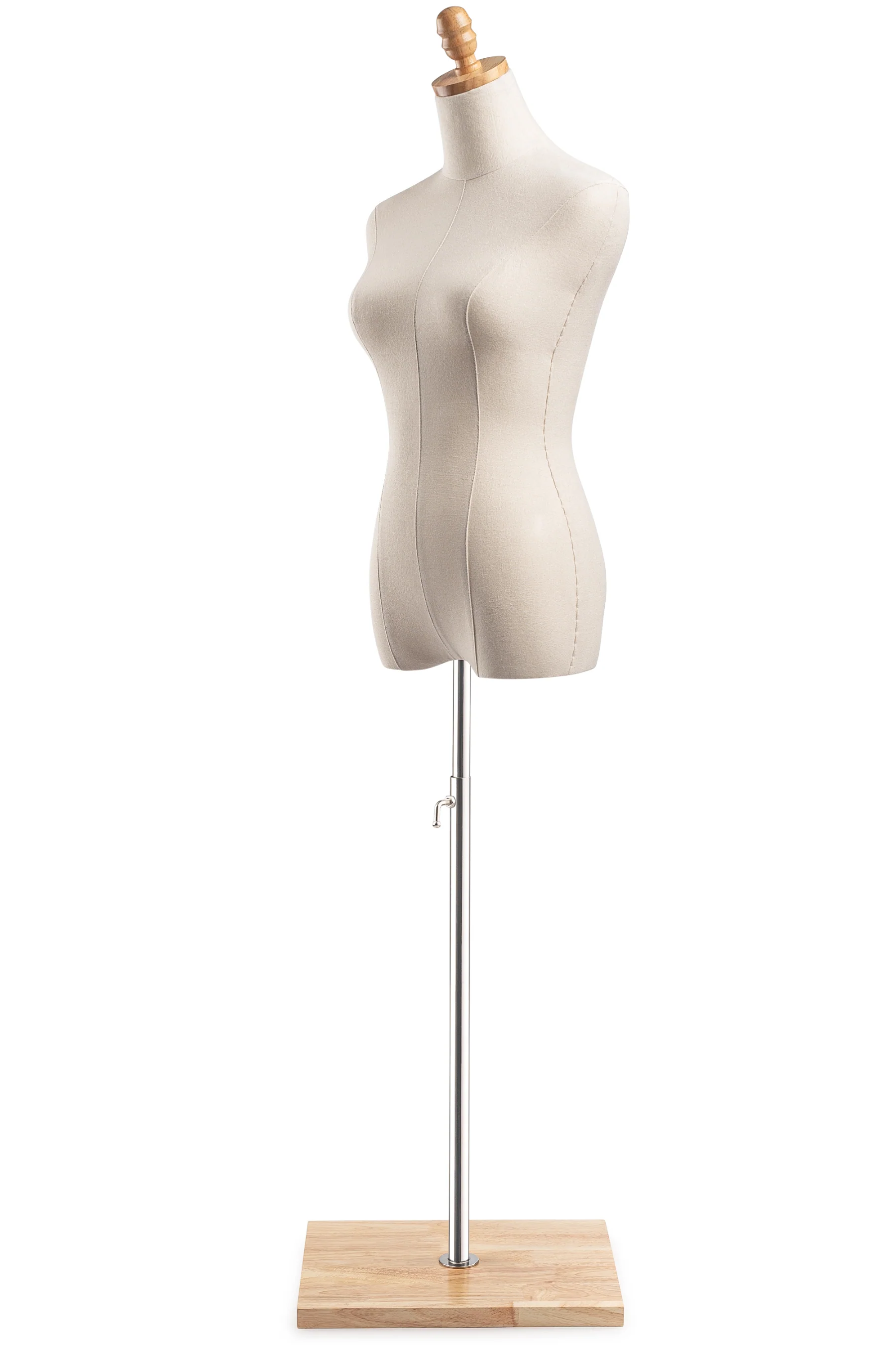 Female Display Dress Form on Wood Flat Base - Image 4