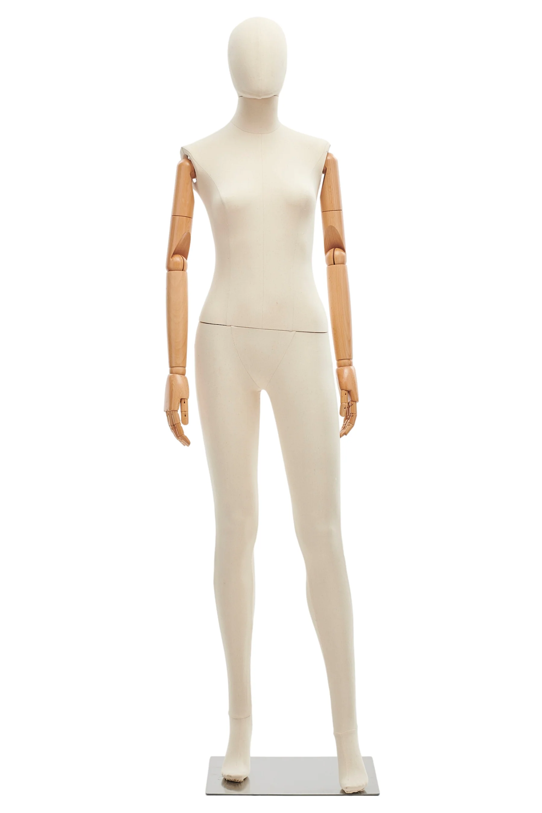Female Fabric Wrapped Mannequin in Standing or Sitting Pose w/ Articulating Arms (WP Series) - Image 30