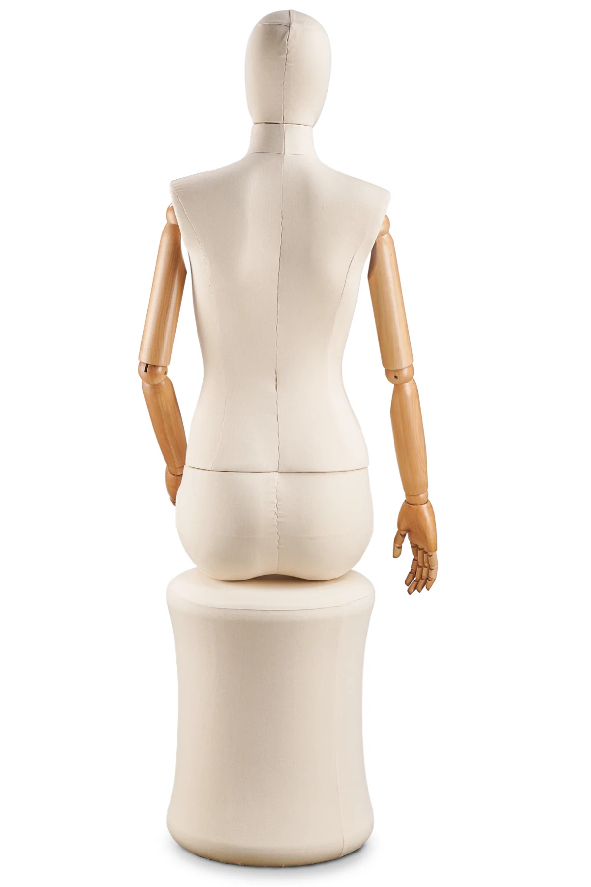 Female Fabric Wrapped Mannequin in Standing or Sitting Pose w/ Articulating Arms (WP Series) - Image 46