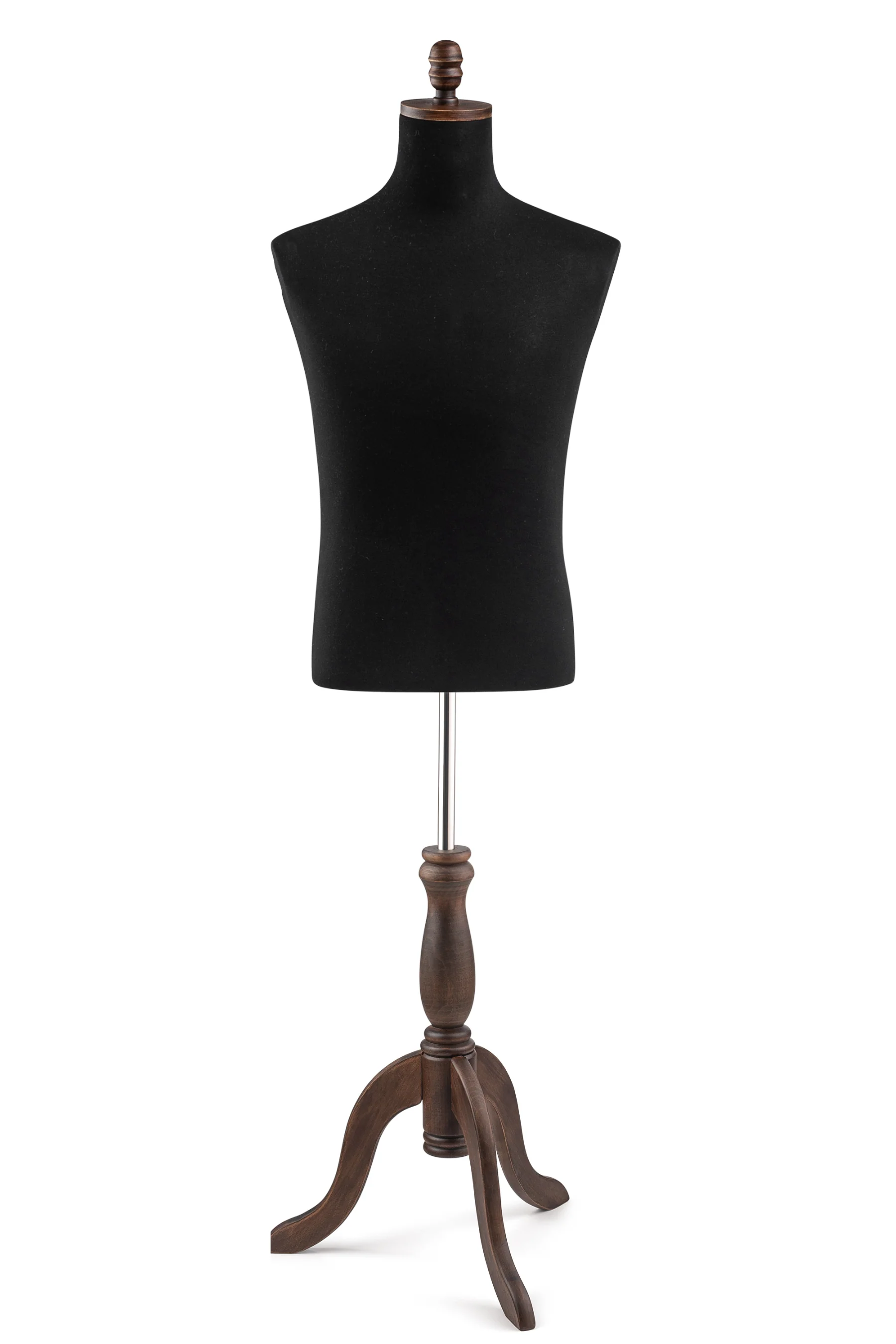 Male Display Dress Form on Wood Tripod Base - Image 11