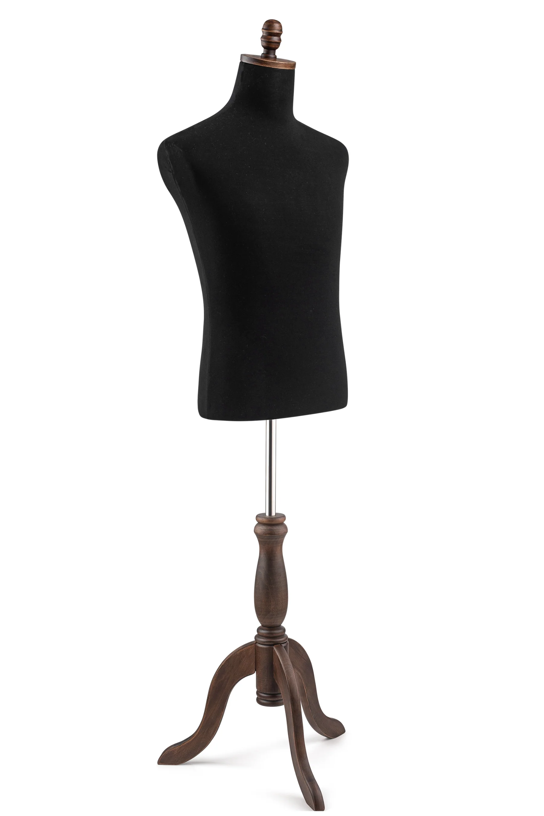 Male Display Dress Form on Wood Tripod Base - Image 12