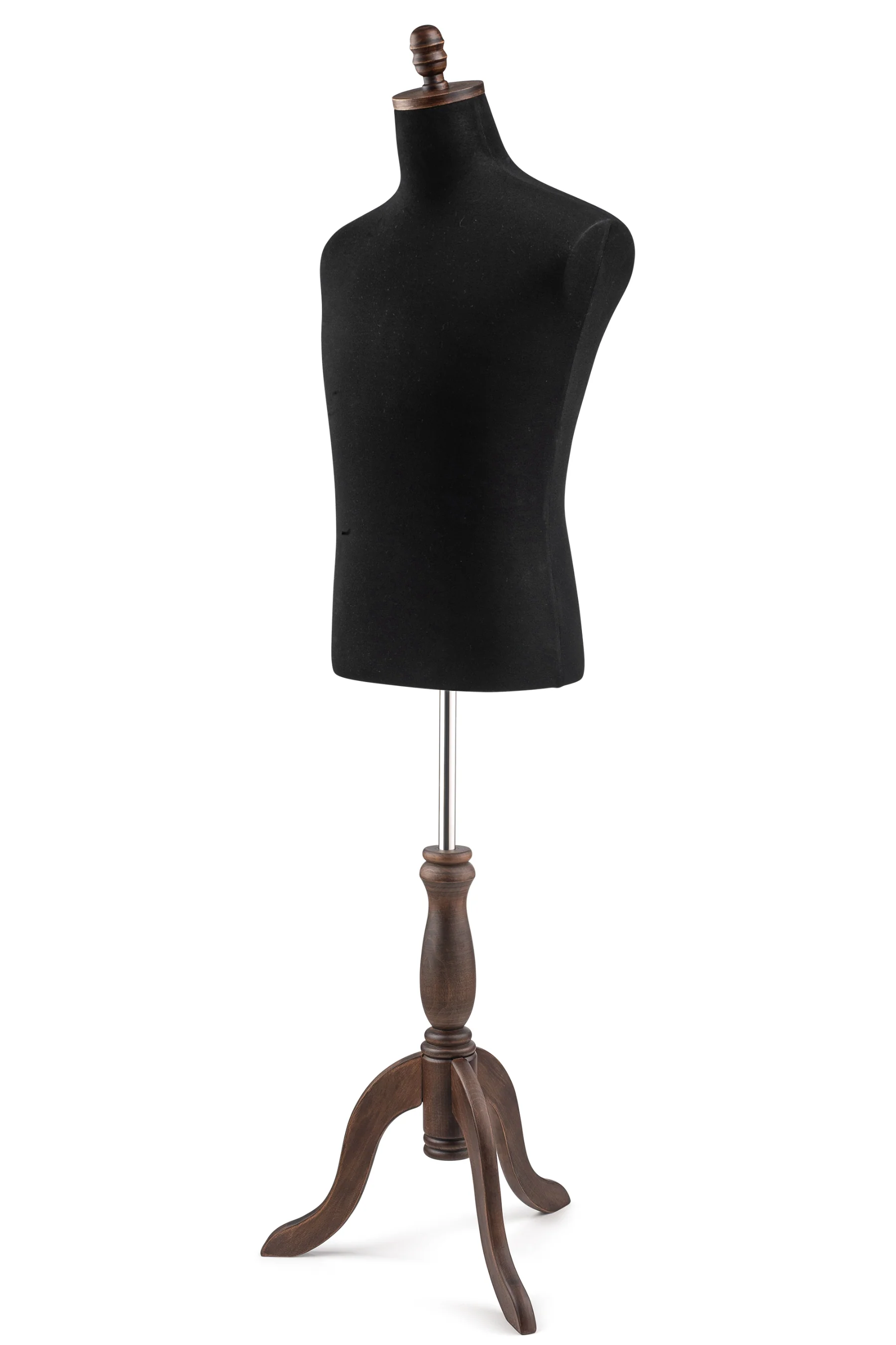 Male Display Dress Form on Wood Tripod Base - Image 13