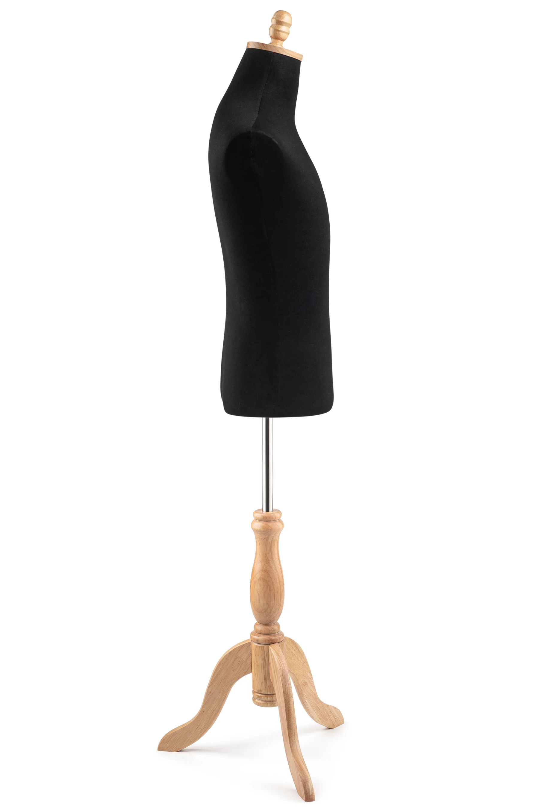 Male Display Dress Form on Wood Tripod Base - Image 4
