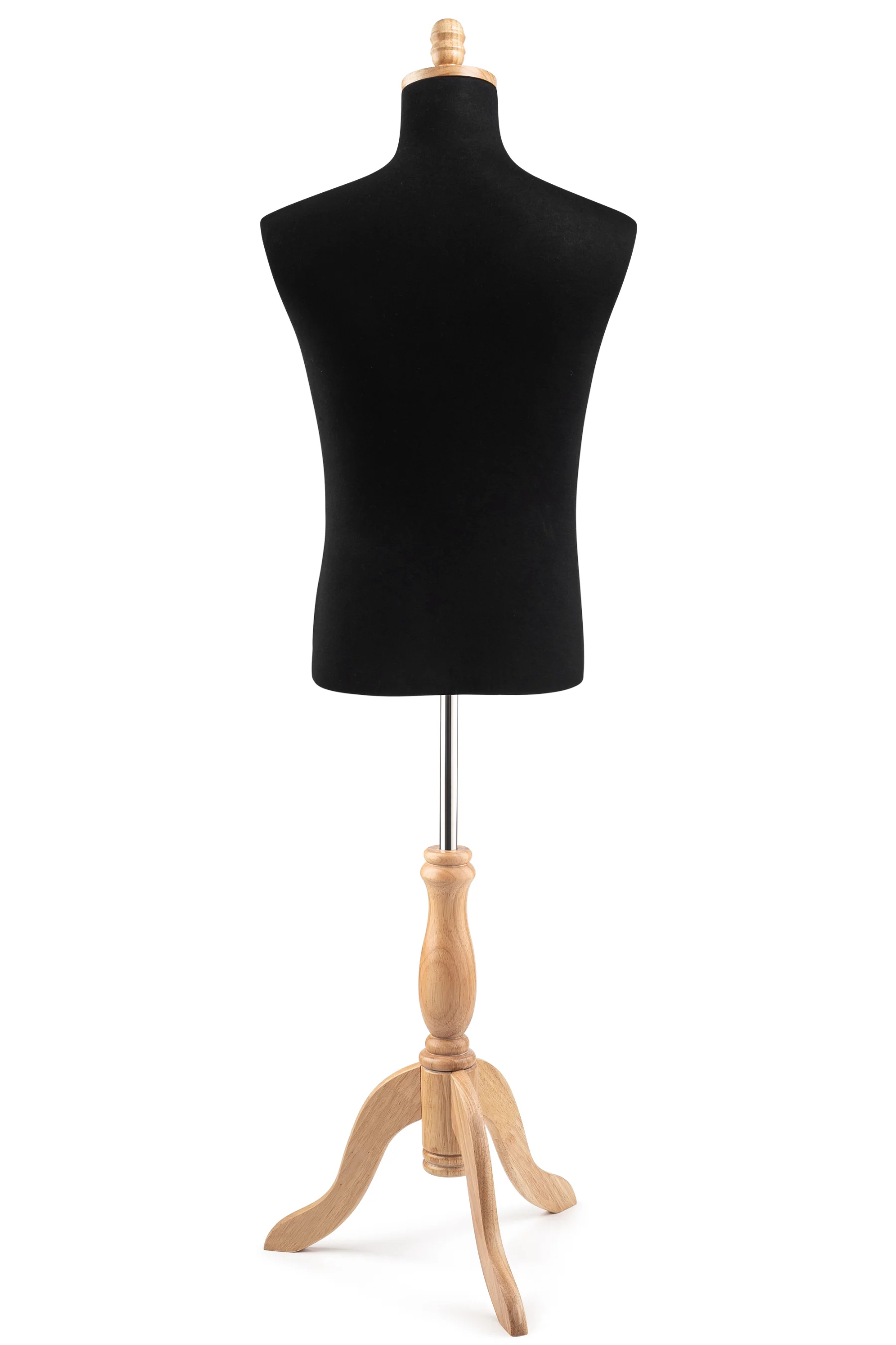 Male Display Dress Form on Wood Tripod Base - Image 5