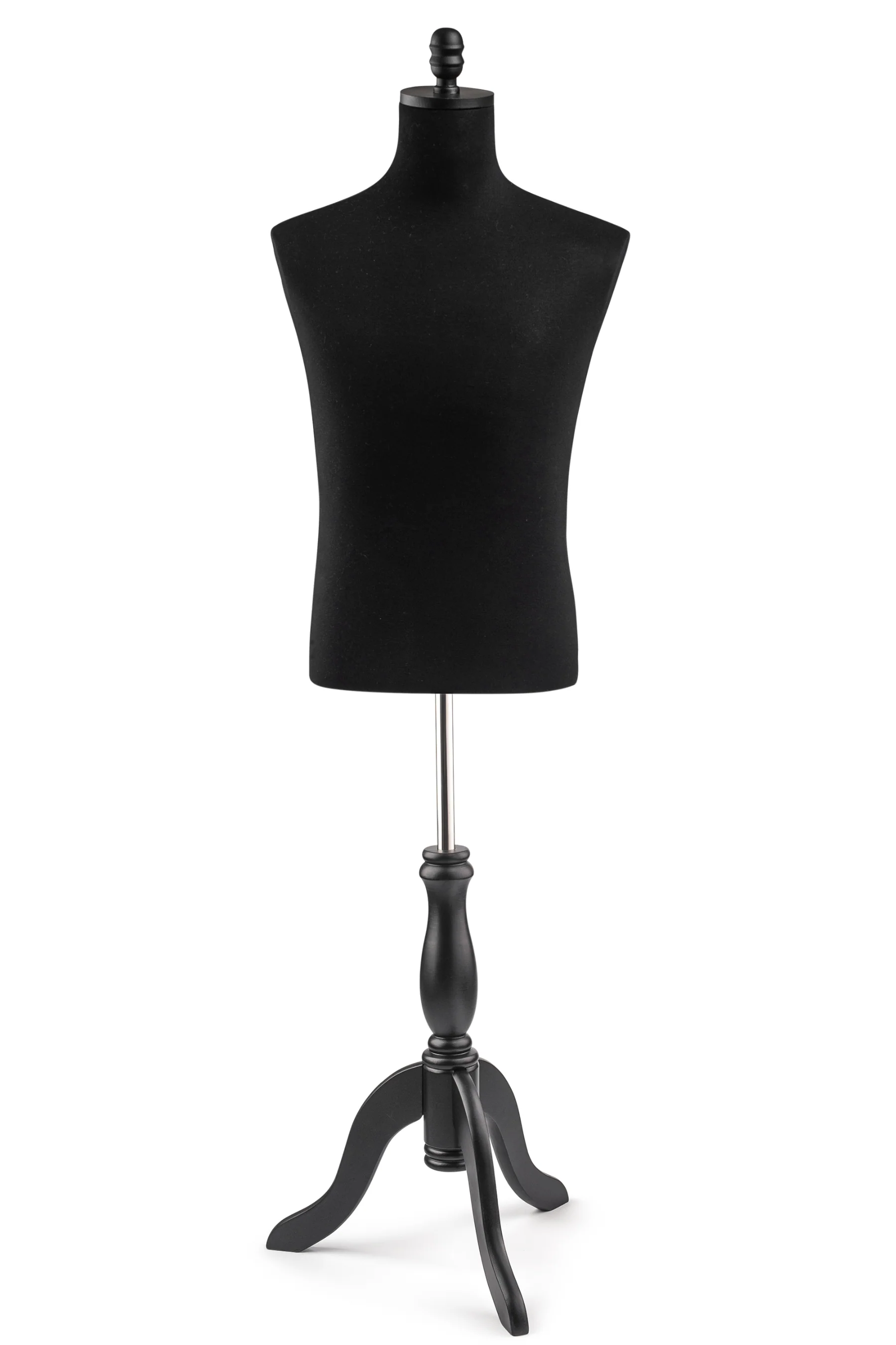 Male Display Dress Form on Wood Tripod Base - Image 6