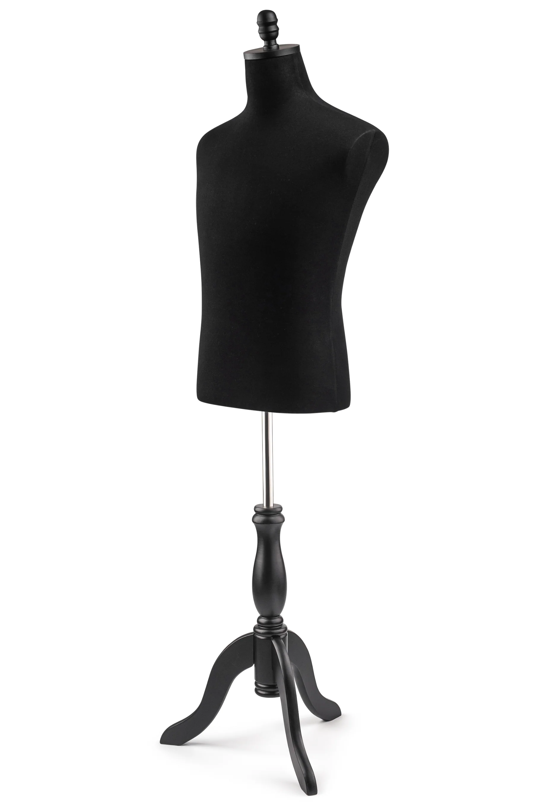 Male Display Dress Form on Wood Tripod Base - Image 8