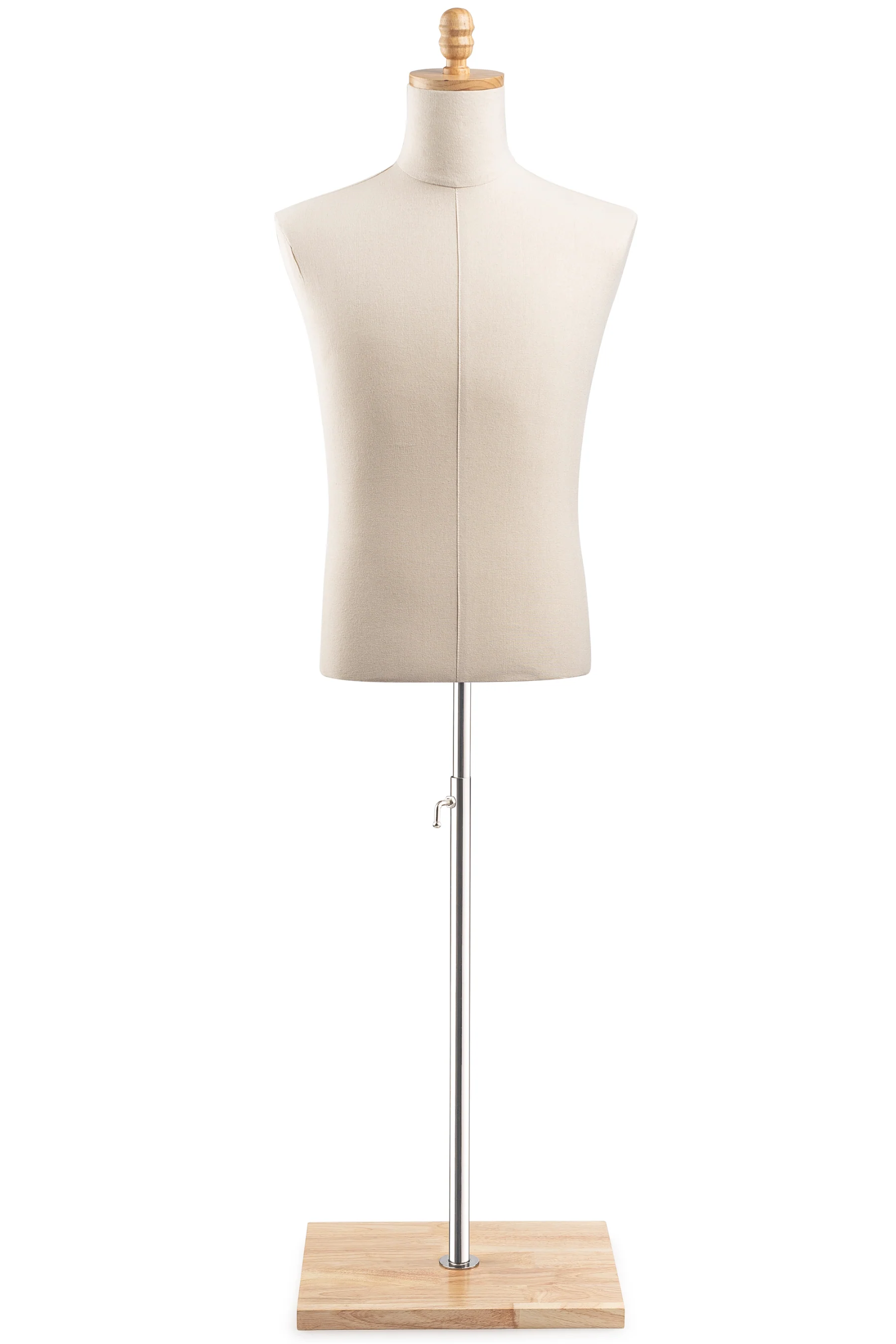Male Display Dress Form on Wood Flat Base - Image 9