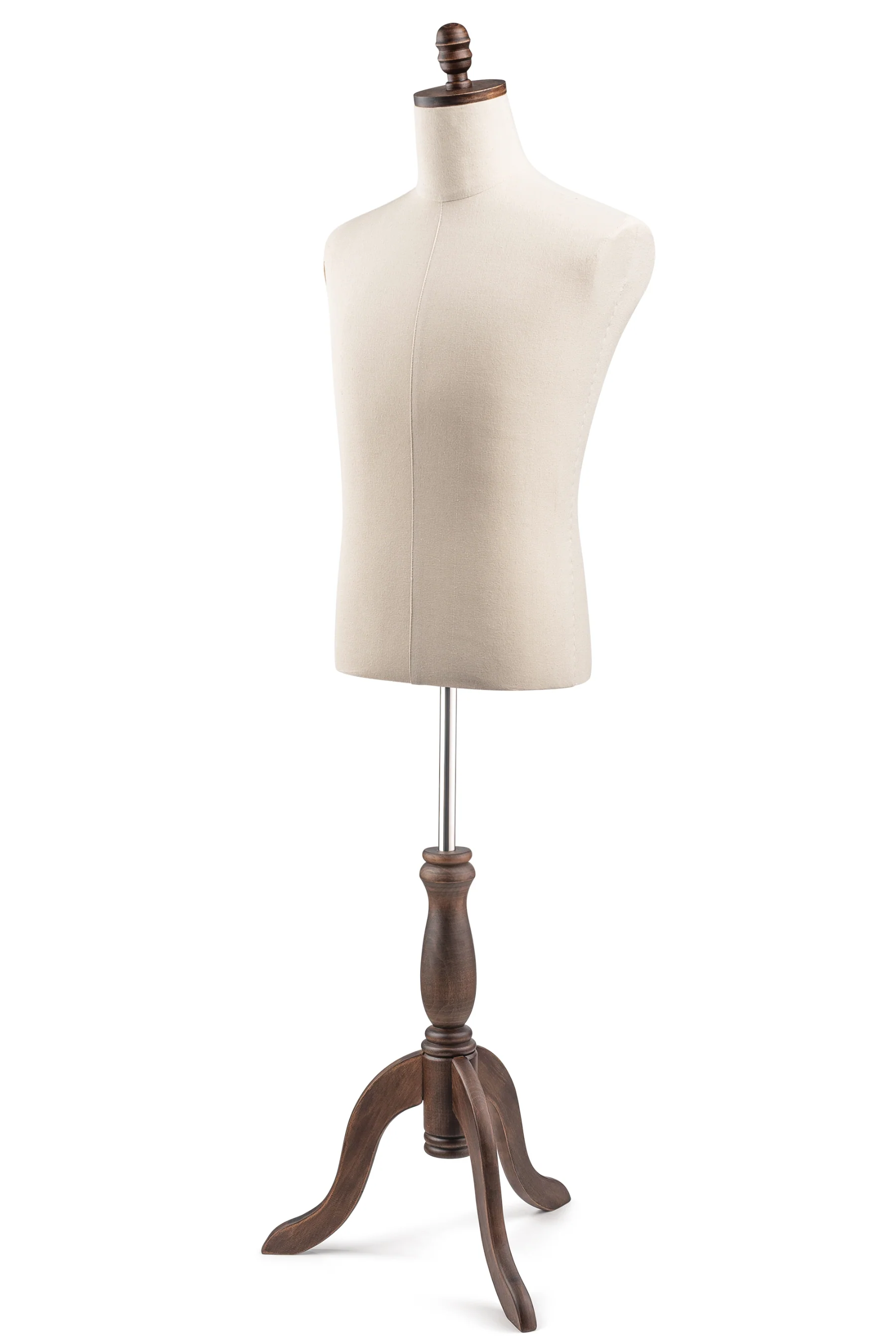 Male Display Dress Form on Wood Tripod Base - Image 10