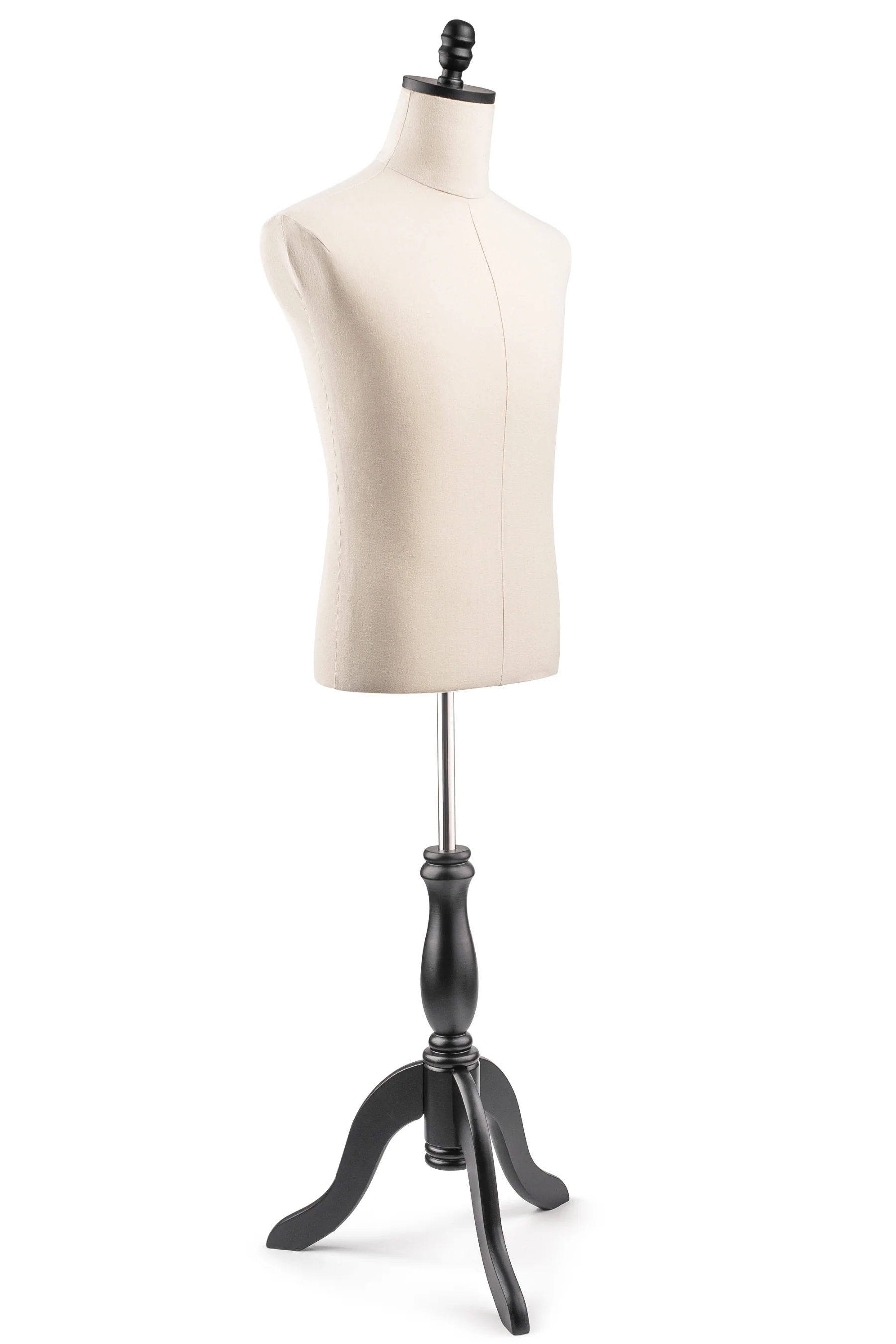 Male Display Dress Form on Wood Tripod Base - Image 17