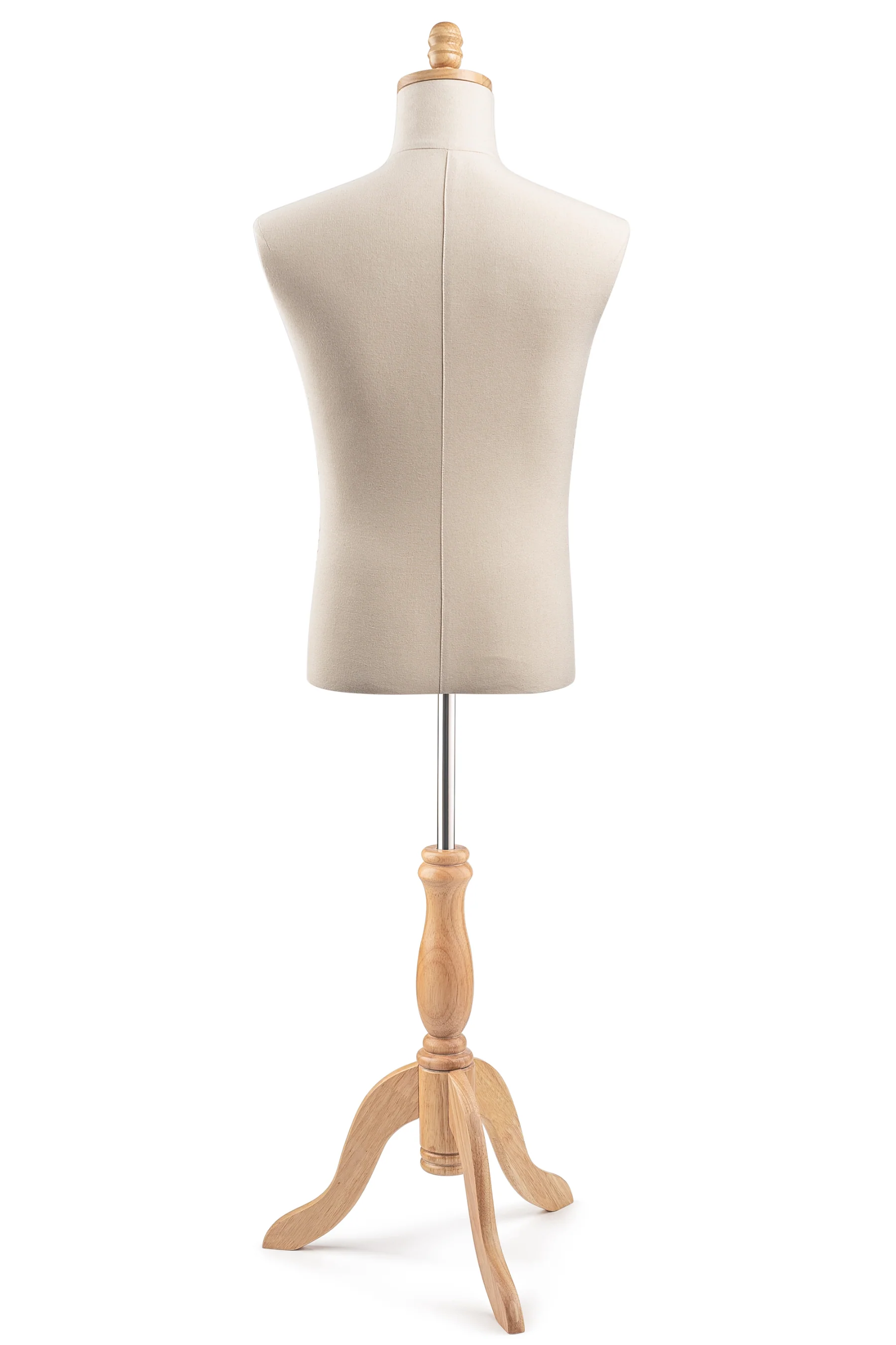 Male Display Dress Form on Wood Tripod Base - Image 5
