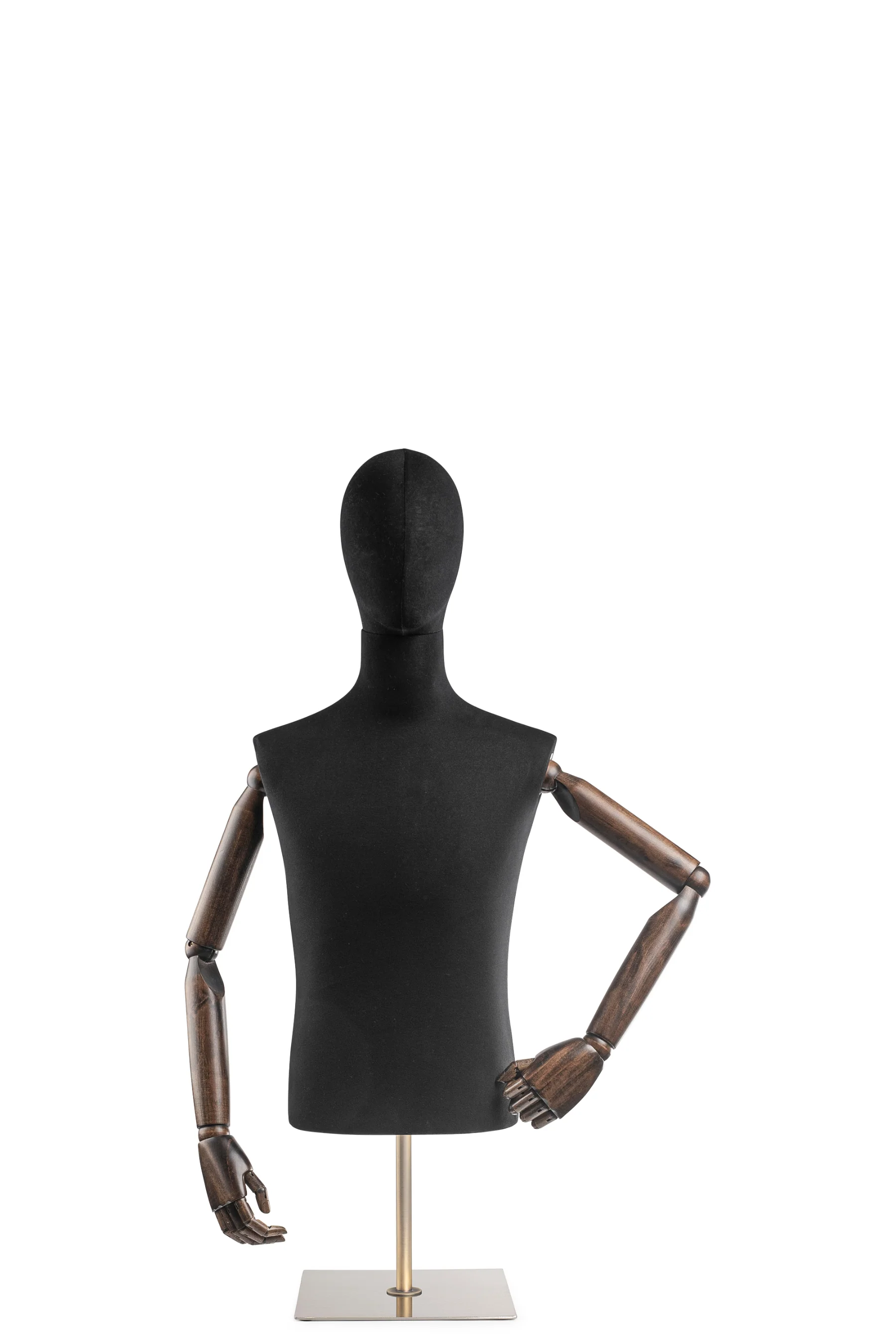 Male Display Dress Form on Metal Tabletop Base (Head & Arms Version) - Image 15