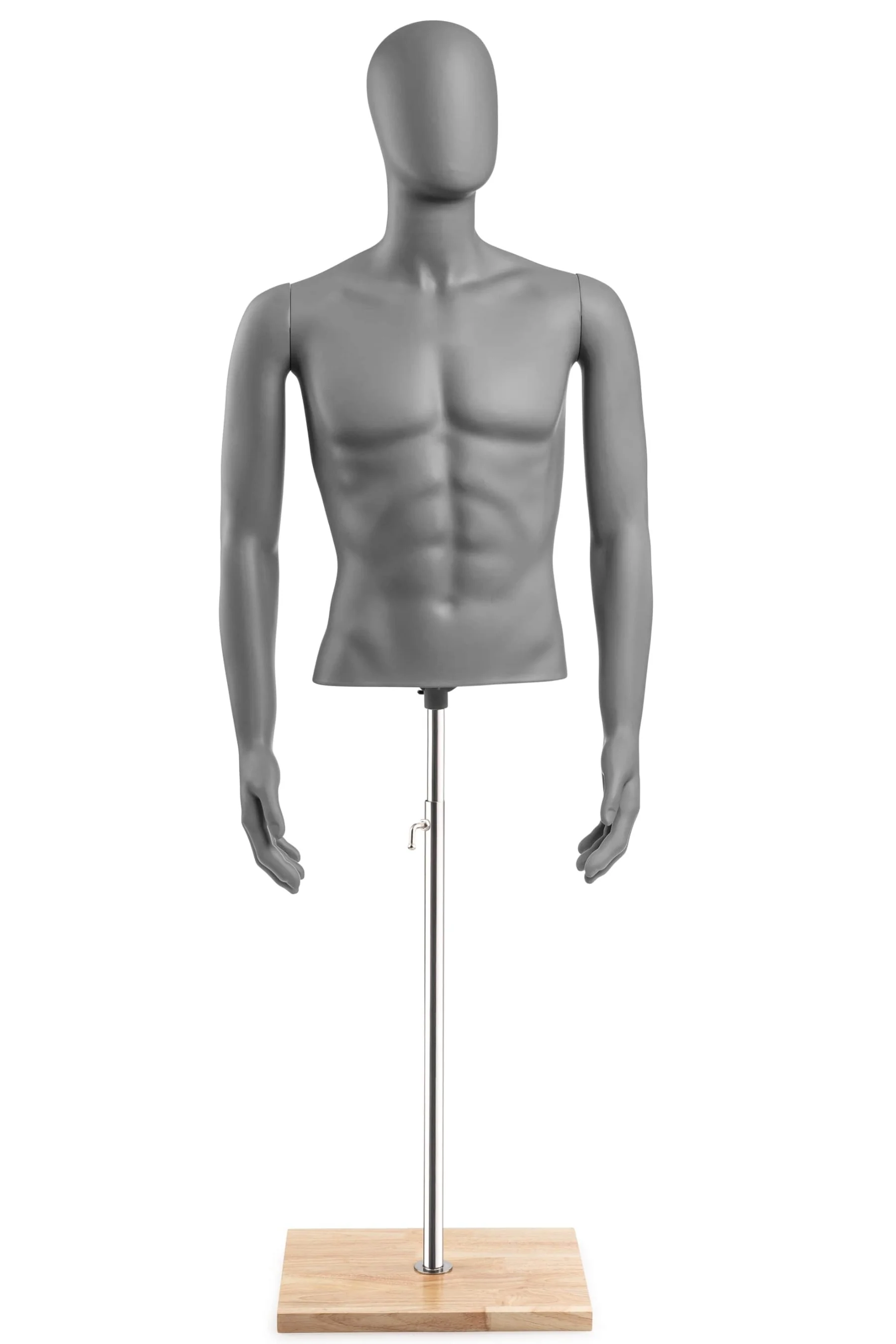 Male Egghead Torso Mannequin with Removable Arms - Image 180