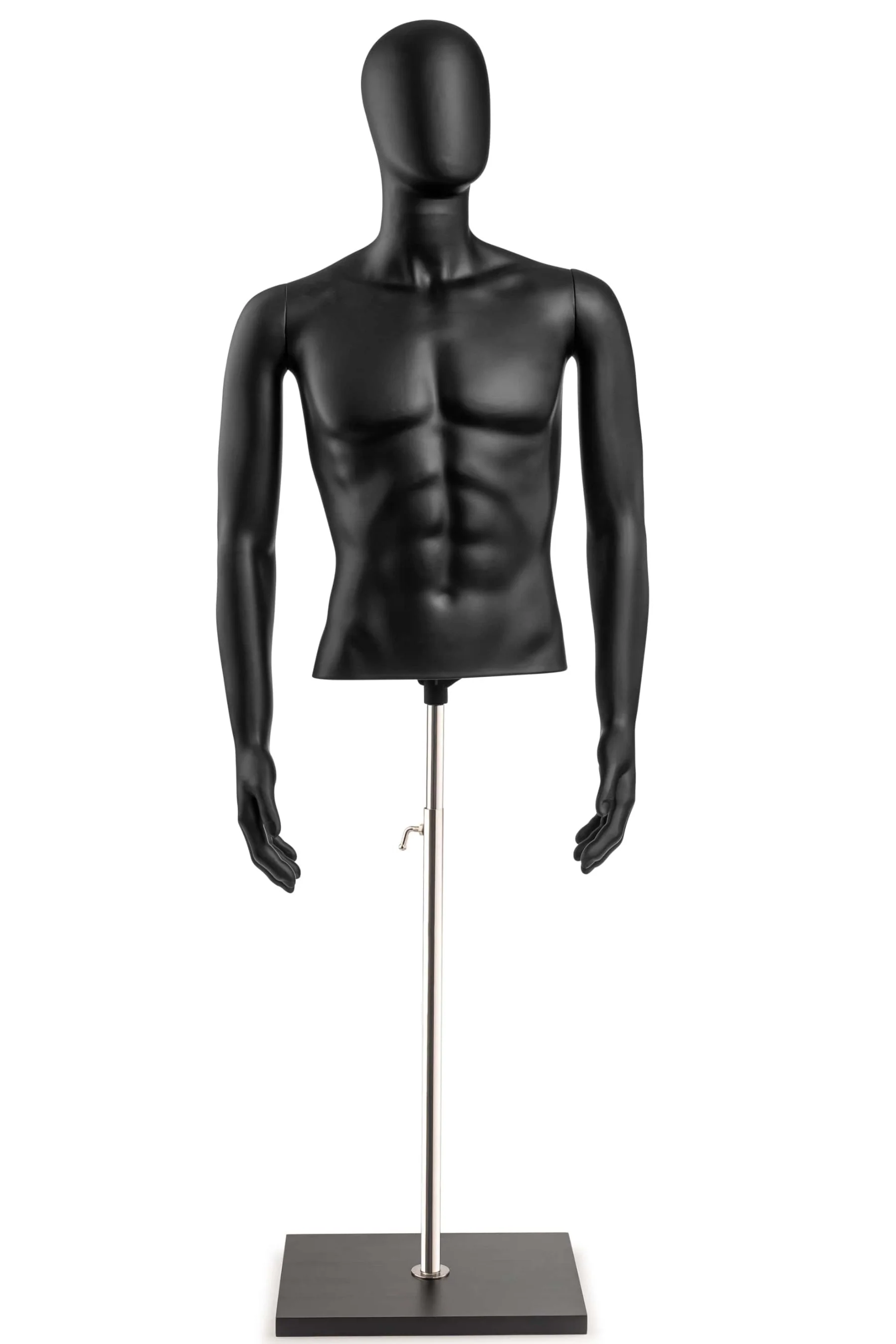 Male Egghead Torso Mannequin with Removable Arms - Image 2