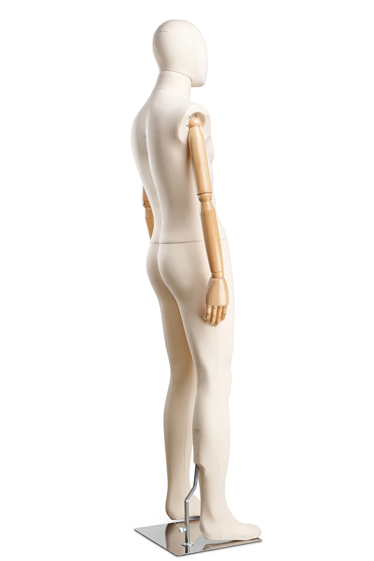 Male Fabric Wrapped Mannequin in Standing or Sitting Pose w/ Articulating Arms (WP Series) - Image 4