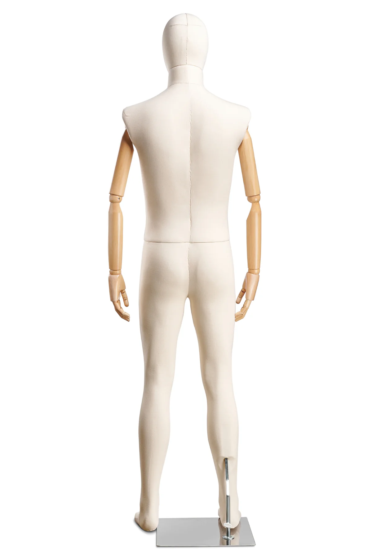 Male Fabric Wrapped Mannequin in Standing or Sitting Pose w/ Articulating Arms (WP Series) - Image 6